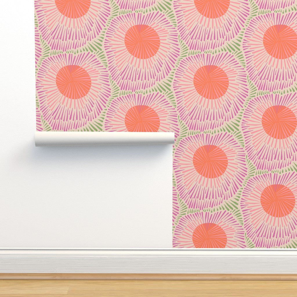 Burst Wallpaper, spring pink