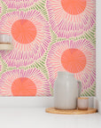Burst Wallpaper, spring pink
