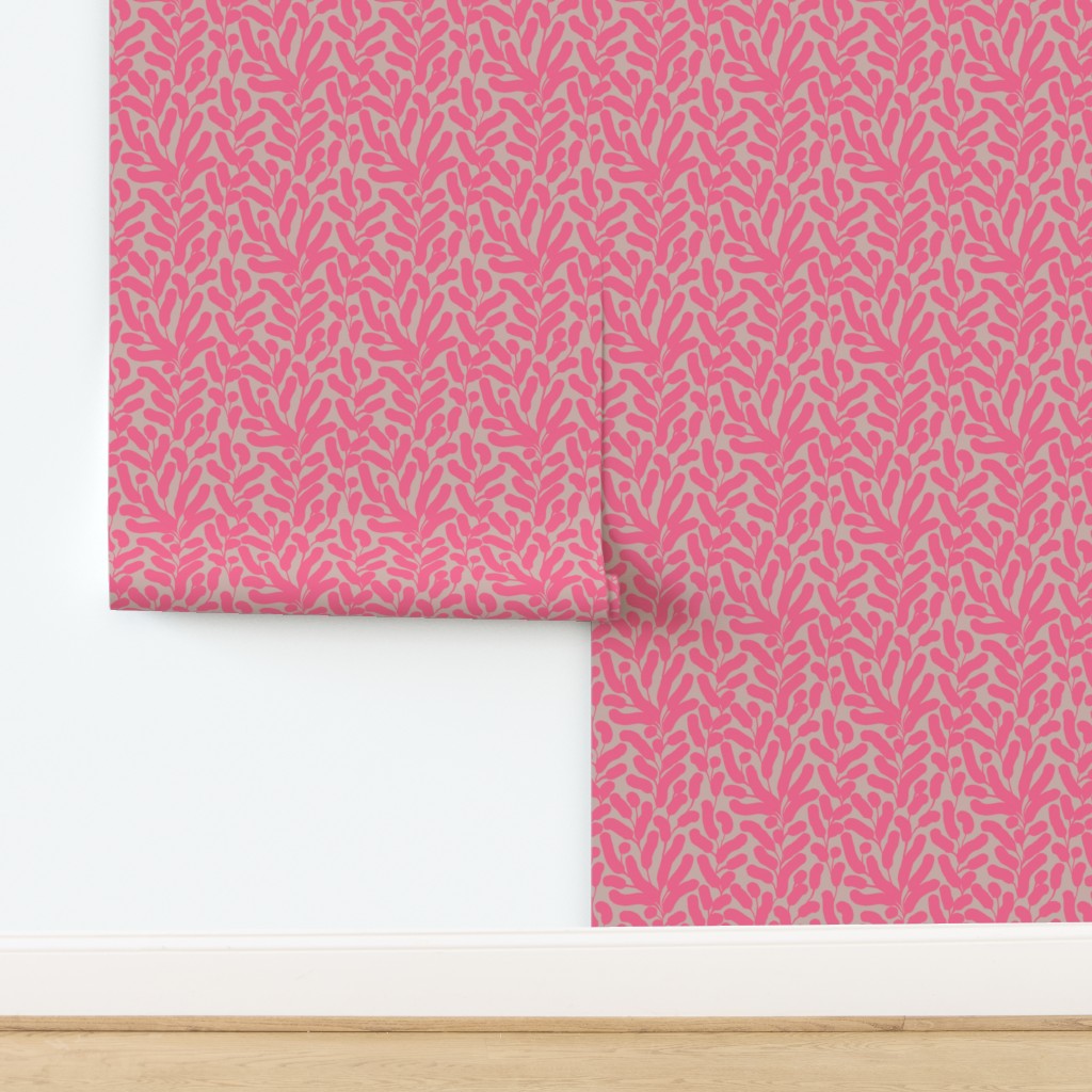 Climbing Vine, wallpaper, hot pink