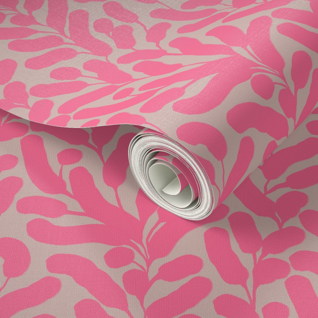 Climbing Vine, wallpaper, hot pink