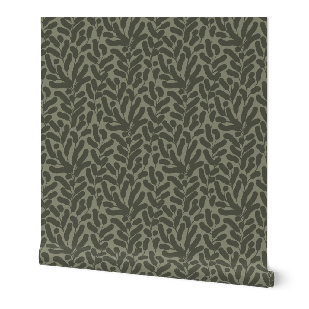 Climbing Vine, wallpaper, sage