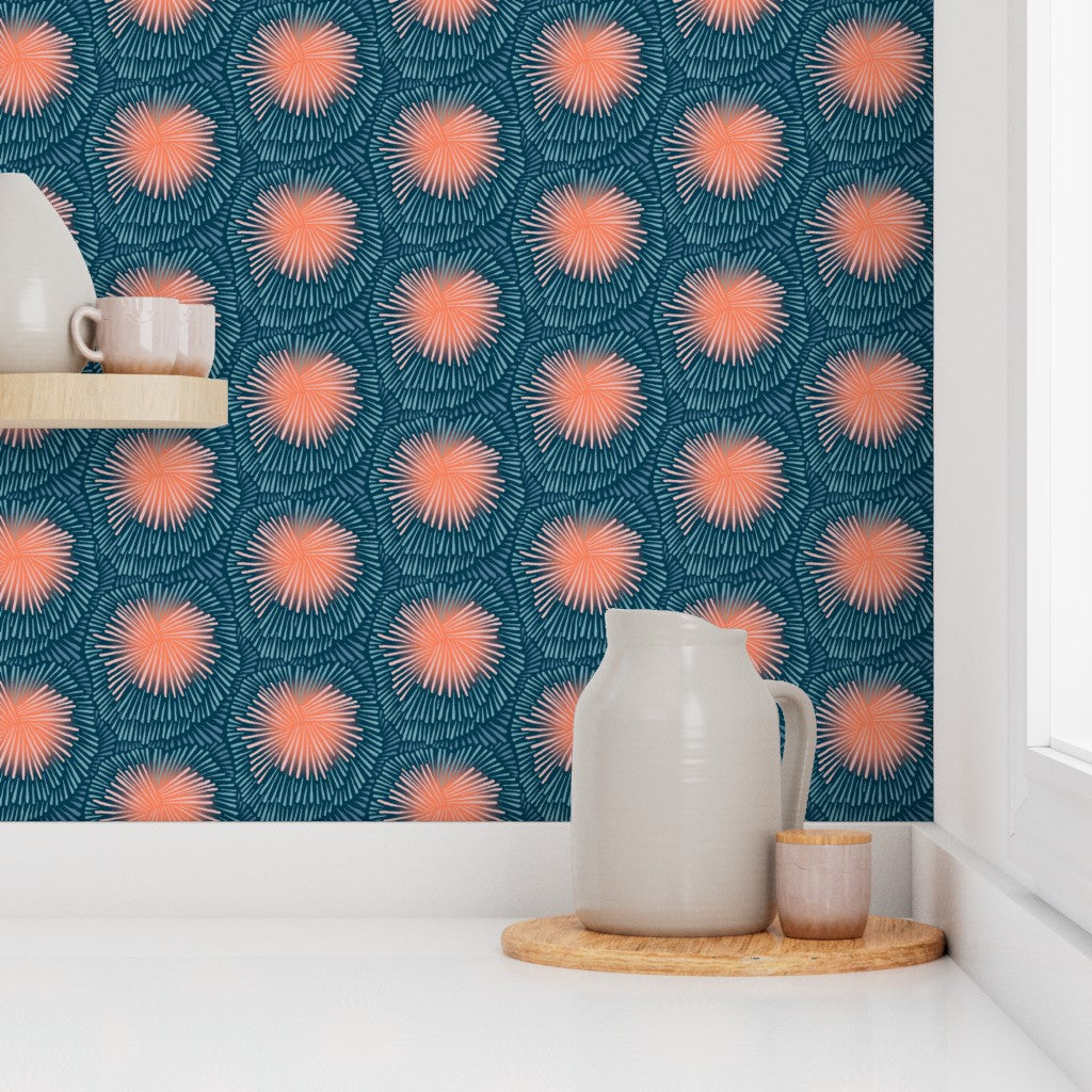 Burst, Medium Scale, wallpaper, midnight