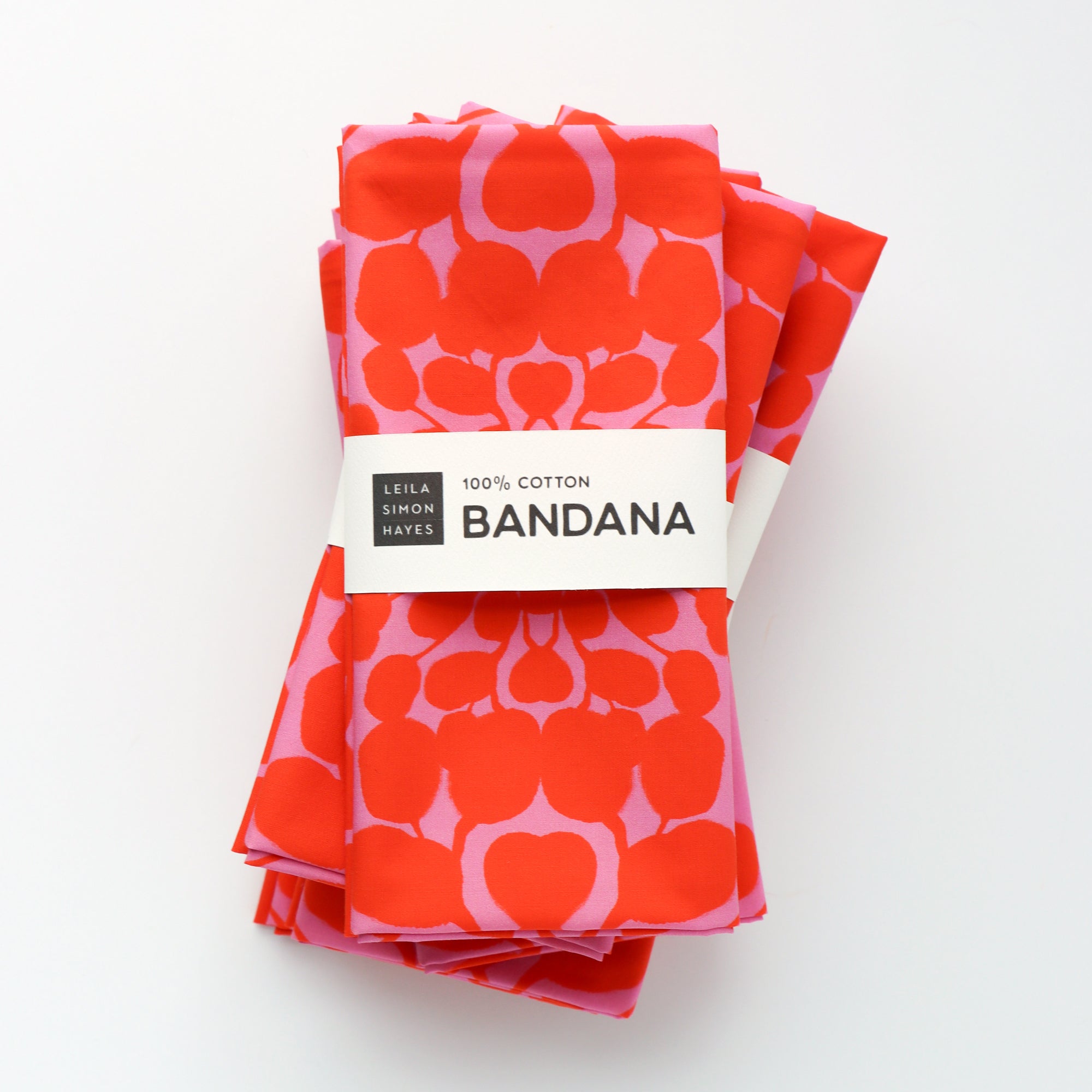 Reaching Leaves bandana, red – Leila Simon Hayes