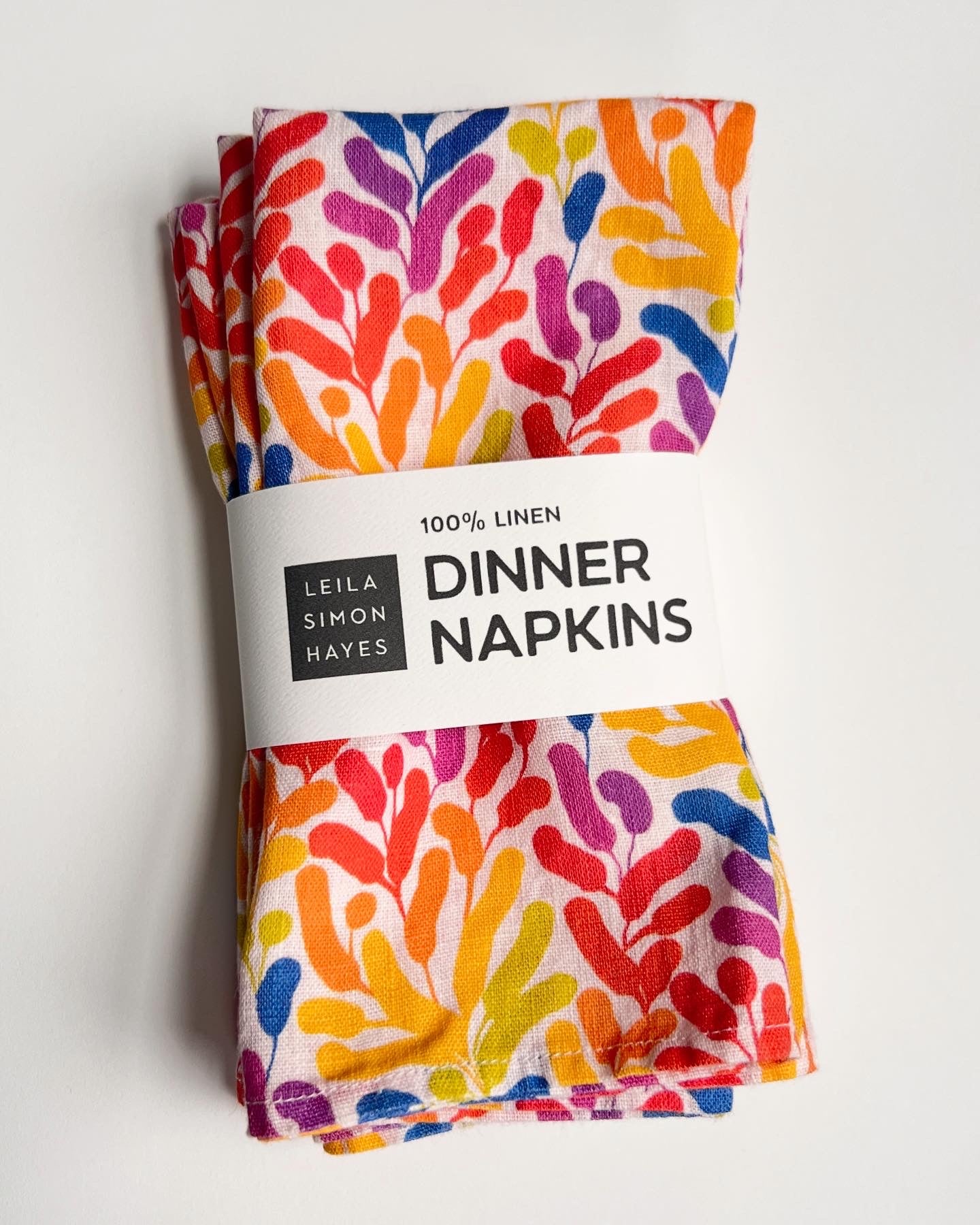 Climbing Vine linen napkin, rainbow