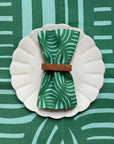 Summer Weave linen napkin, green