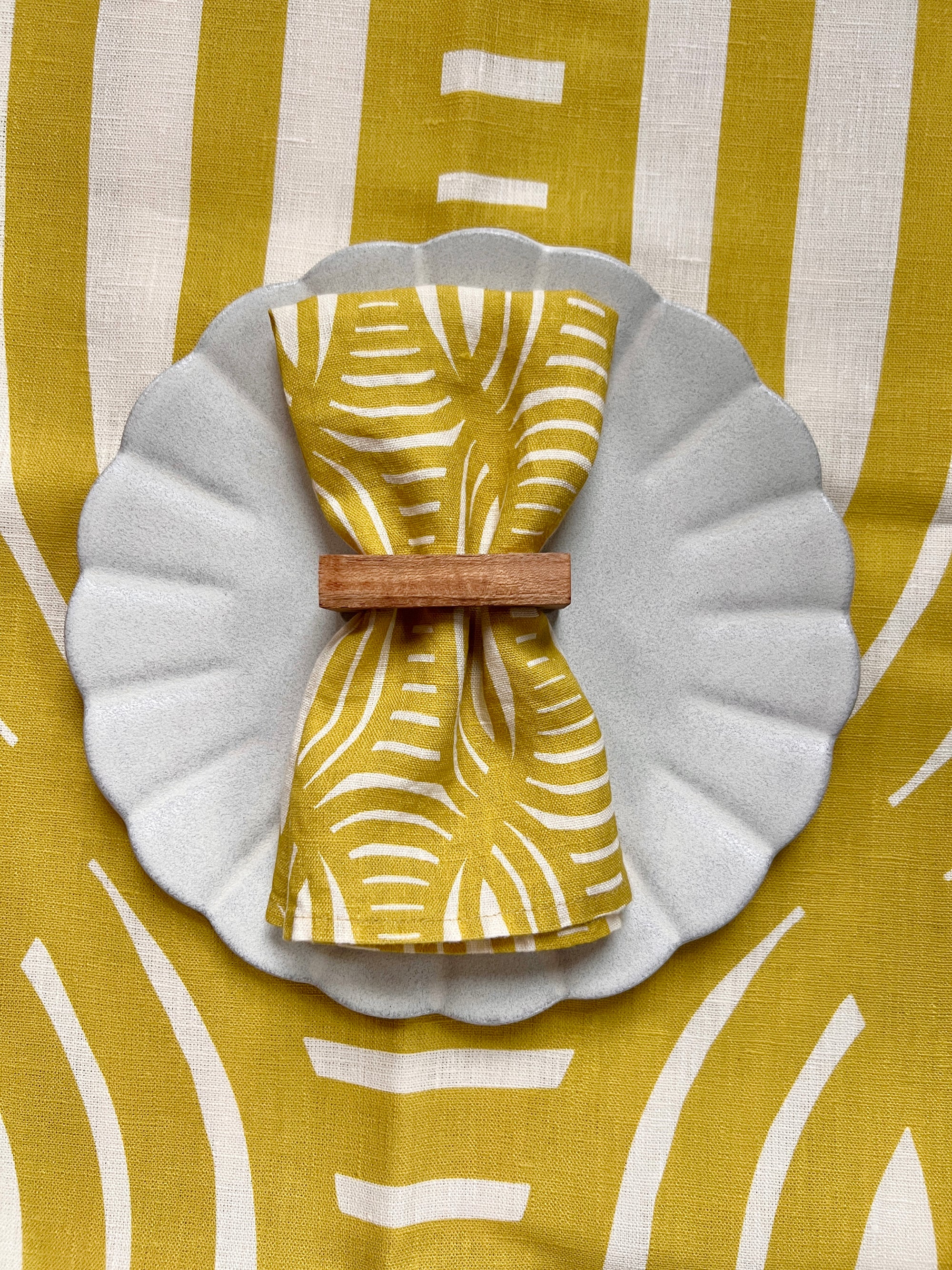 Summer Weave linen napkin, yellow