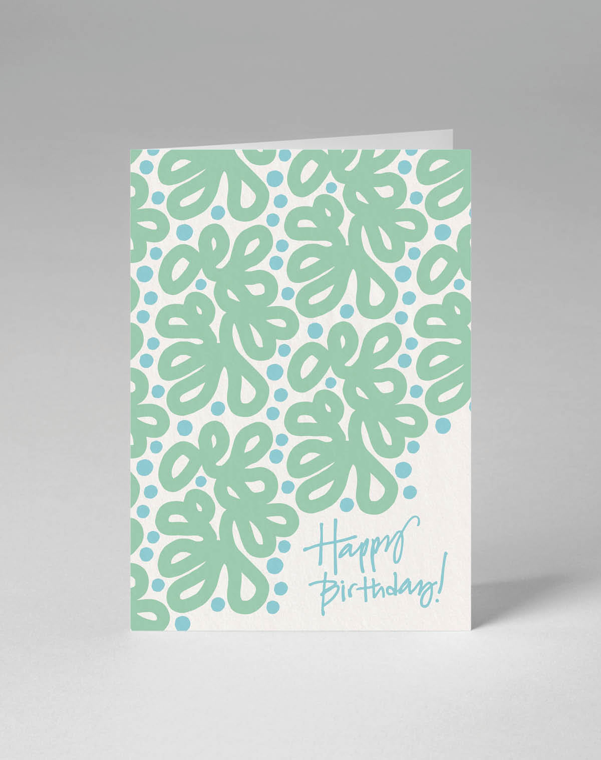Happy Birthday, greeting card, green