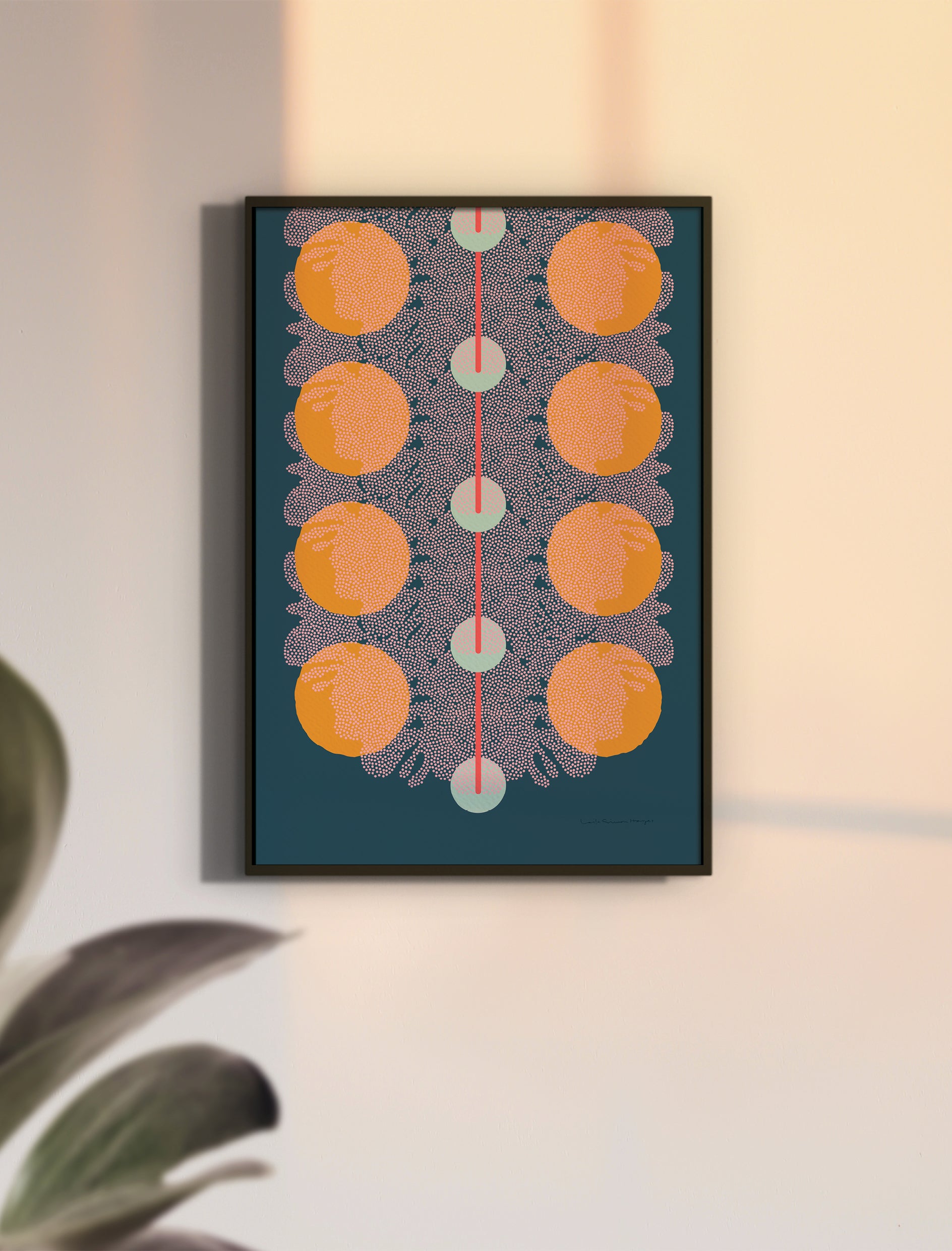 Cascade, fine art print, blue