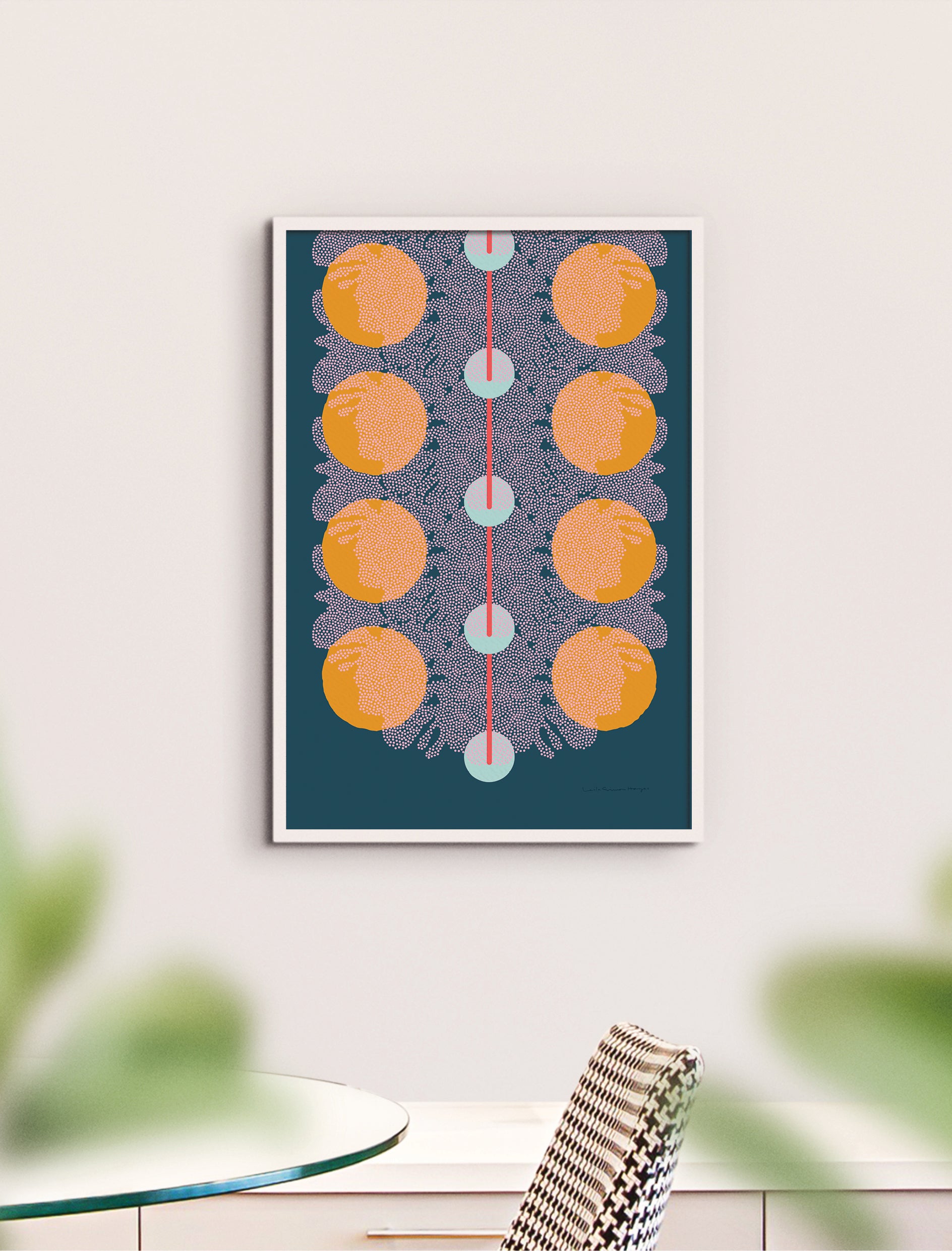 Cascade, fine art print, blue