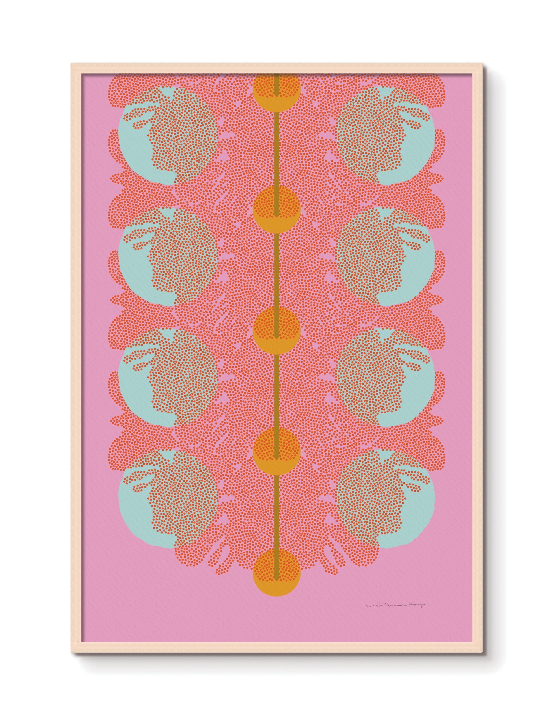 Cascade, fine art print, pink