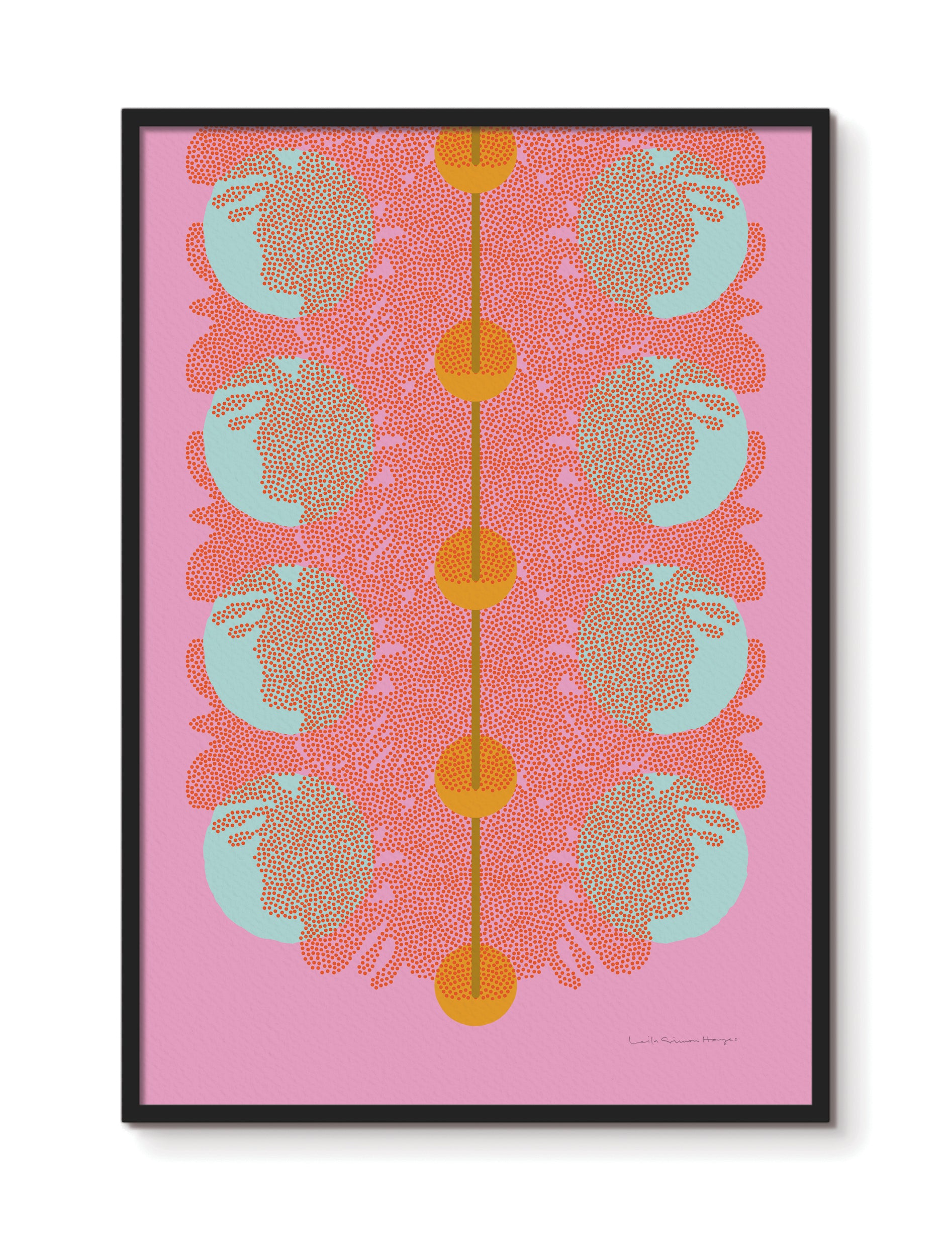 Cascade, fine art print, pink