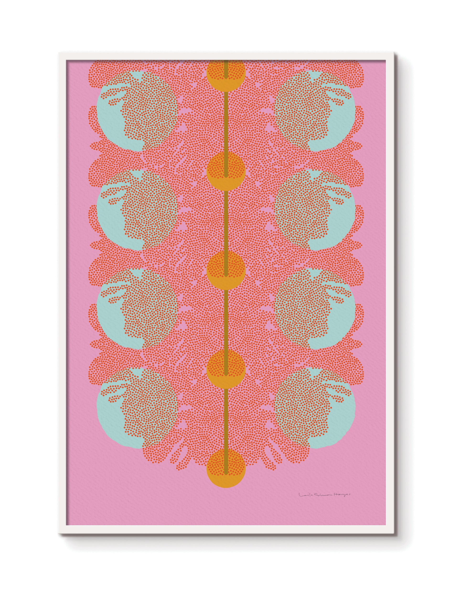 Cascade, fine art print, pink