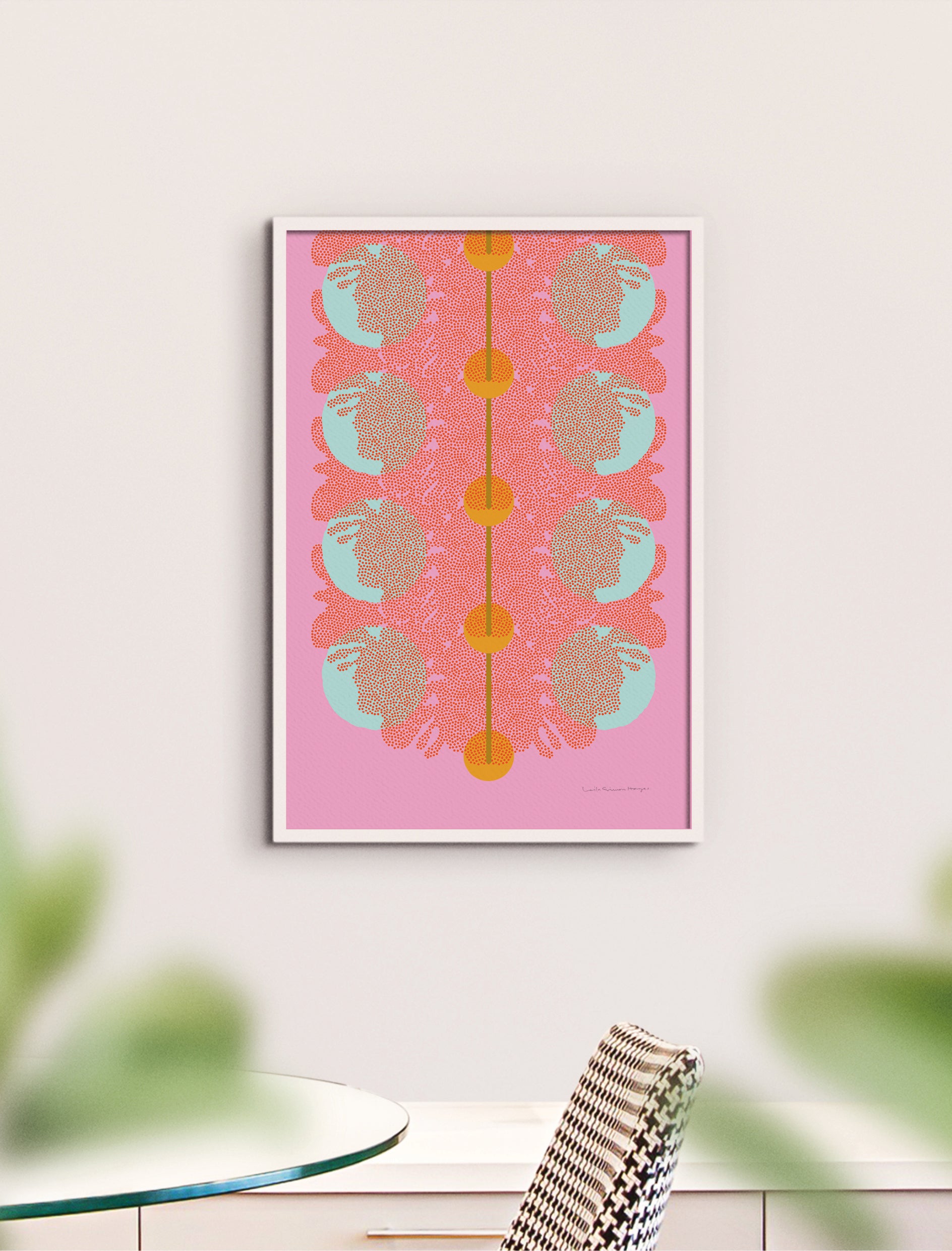 Cascade, fine art print, pink
