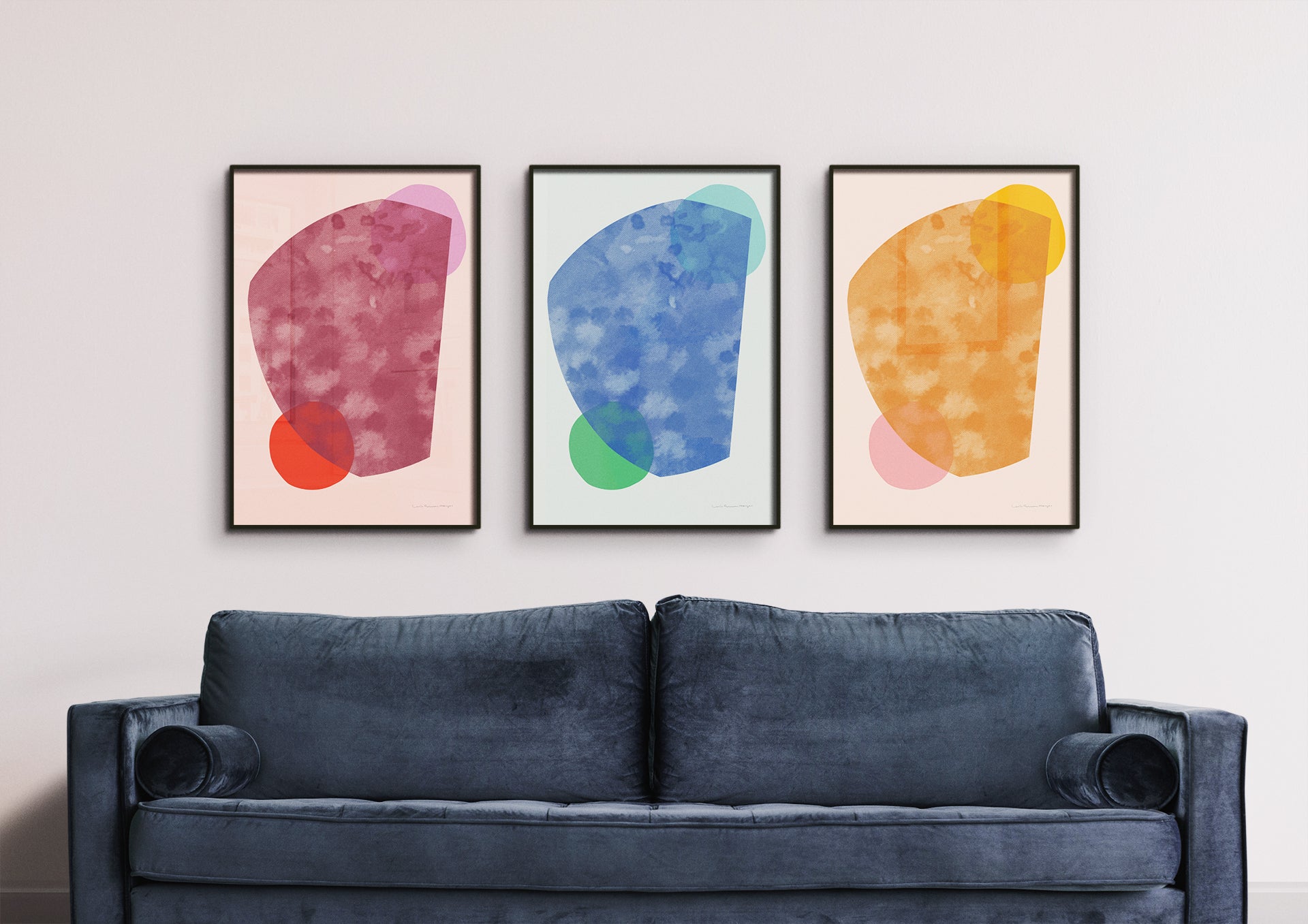 Orbit, fine art print, blue