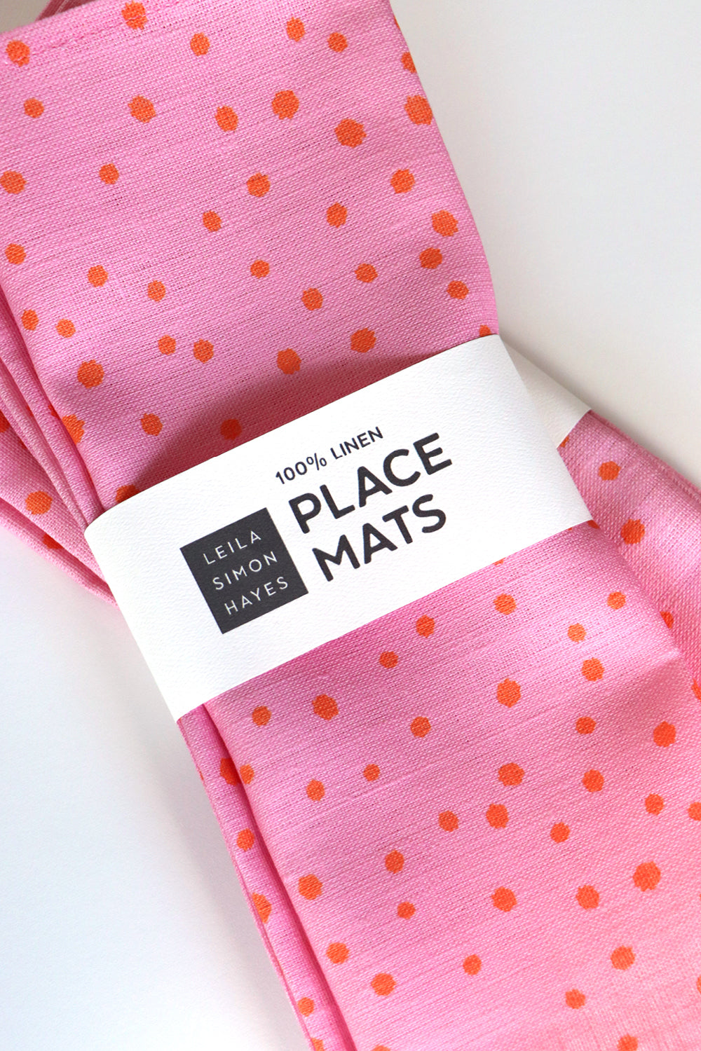 Splash linen placemat, pink