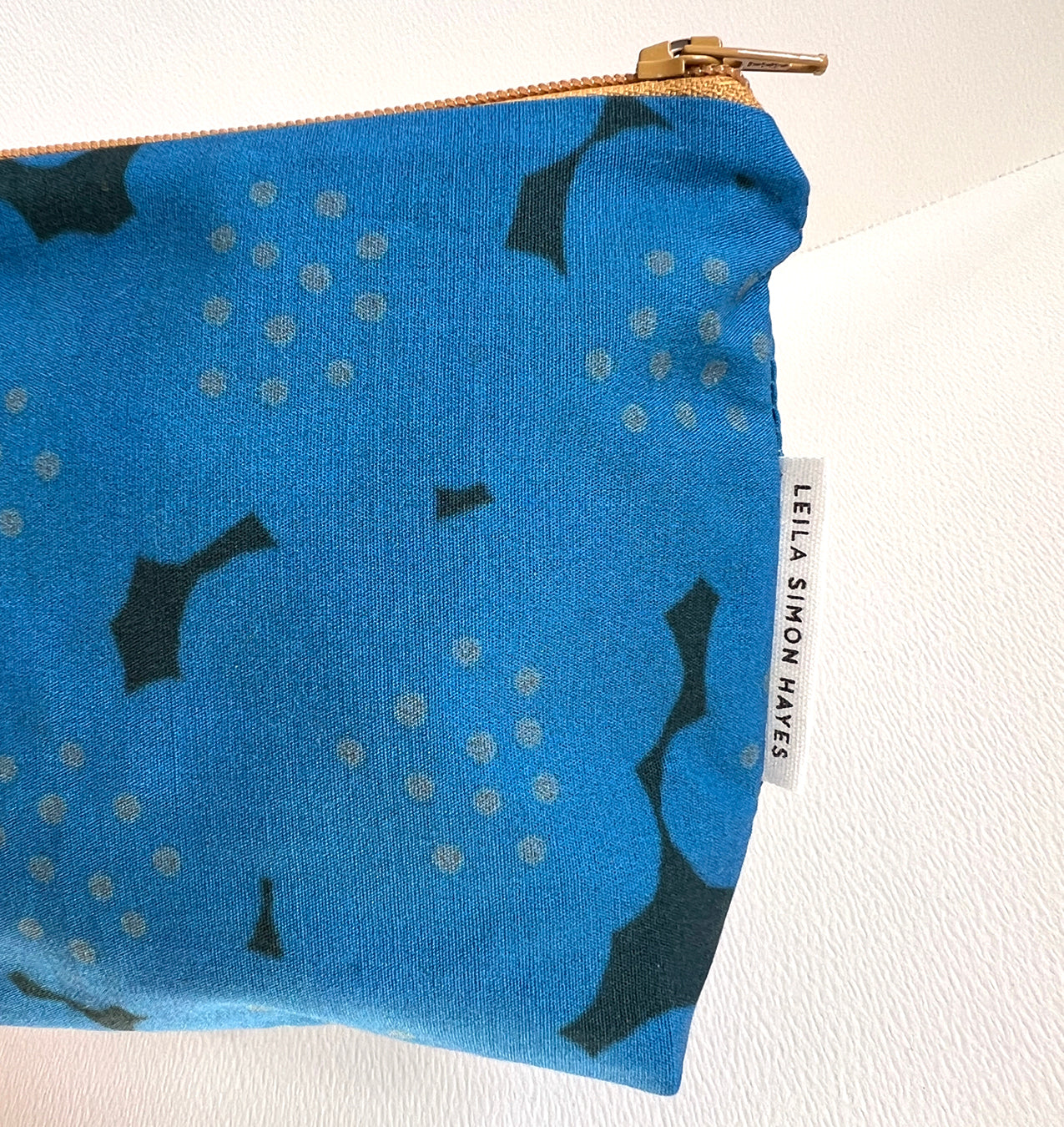 Mini Zipper Pouch, Flower Patch blue
