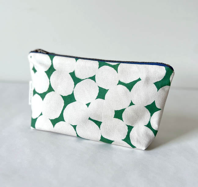 Big Dots Zipper Pouch, green