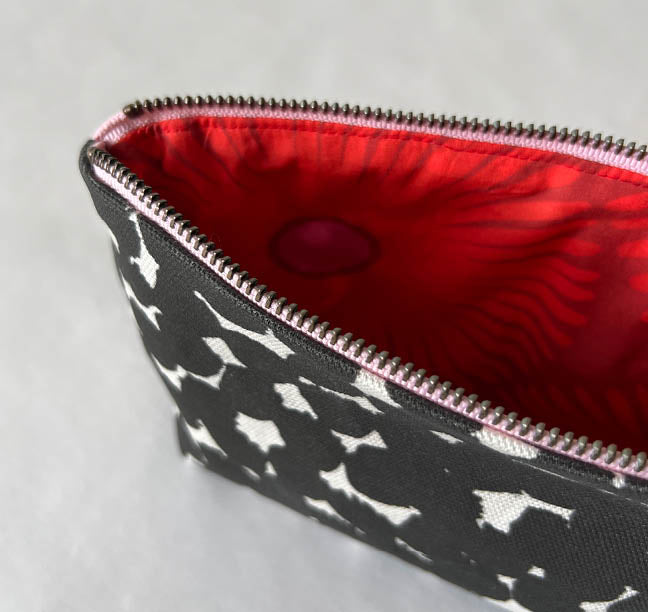 Inky Zipper Pouch, black
