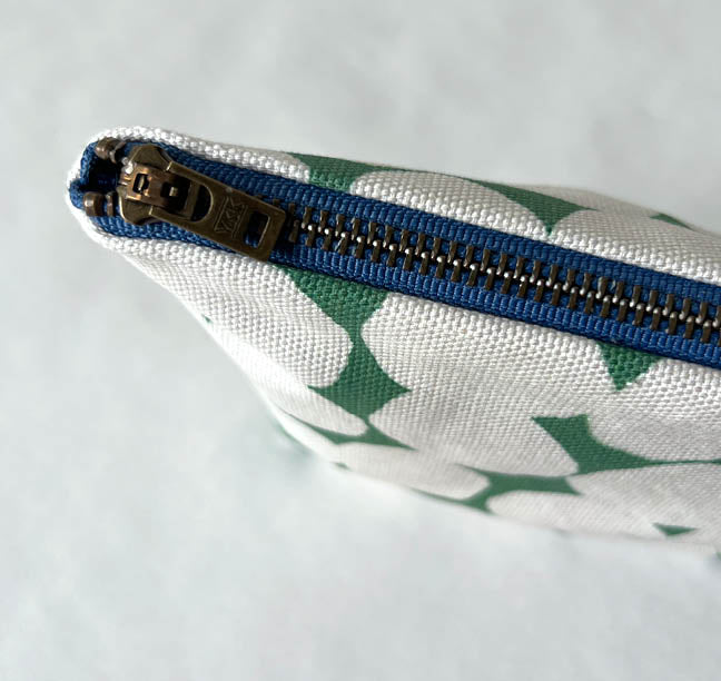 Big Dots Zipper Pouch, green