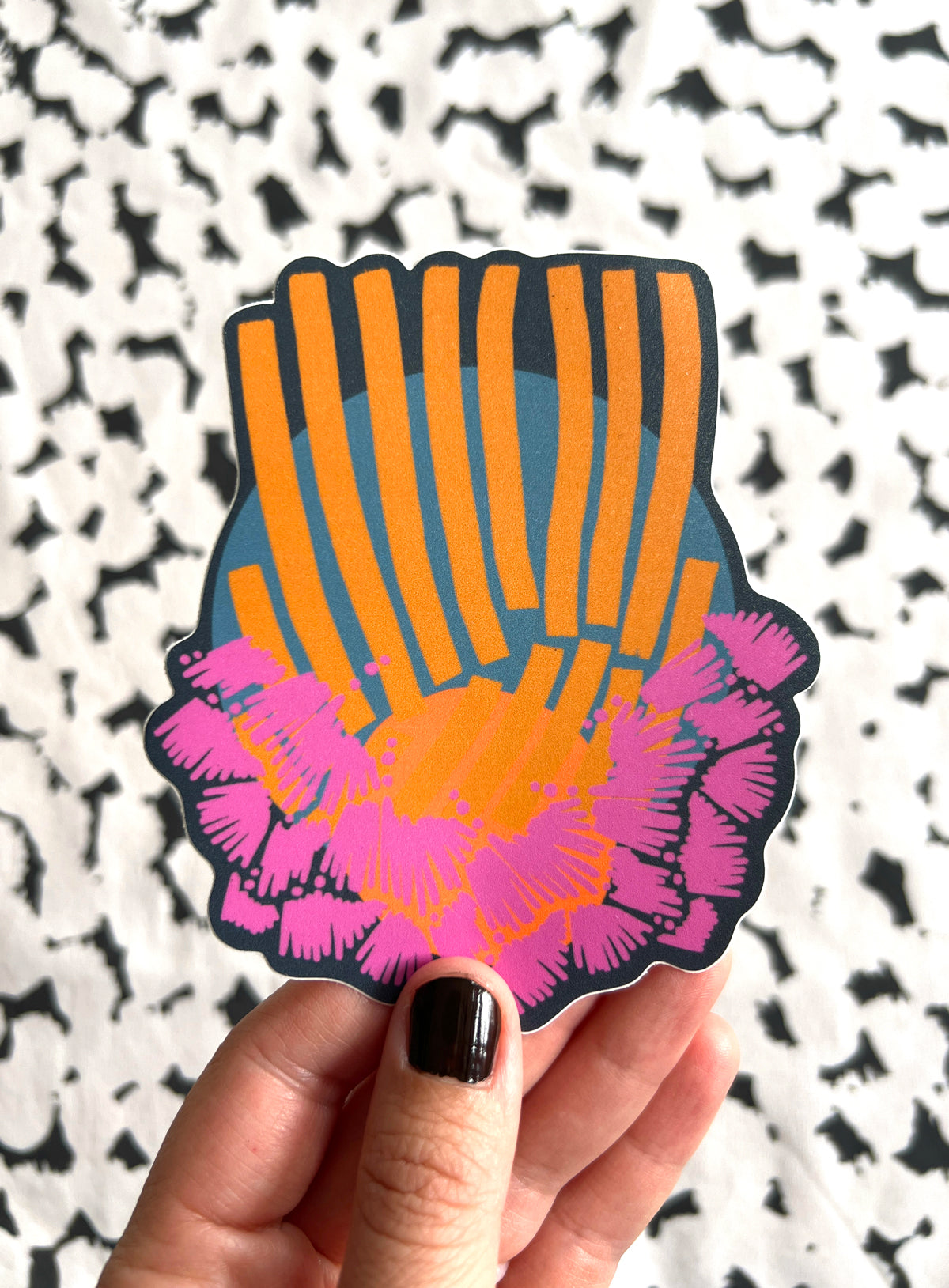 Reaching Out, vinyl sticker, midnight