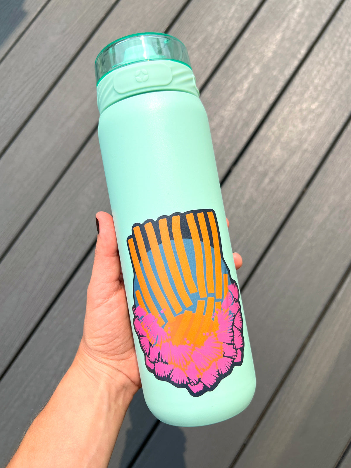 Reaching Out, vinyl sticker, midnight