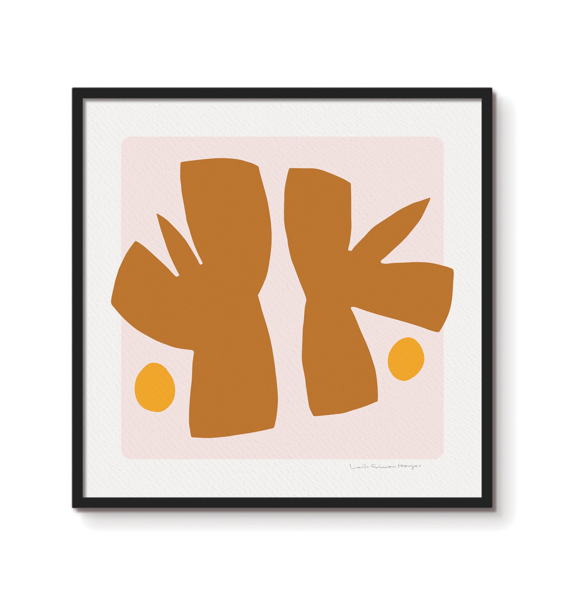 Frond Friends, fine art print, brown