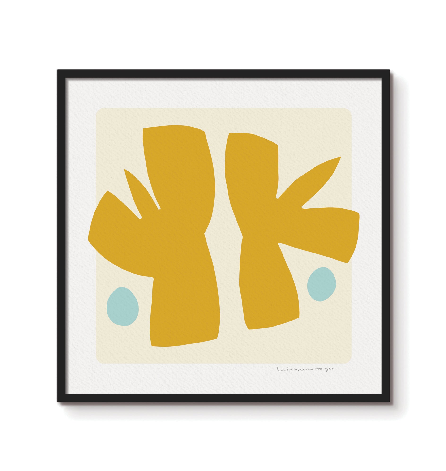 Frond Friends, fine art print, yellow