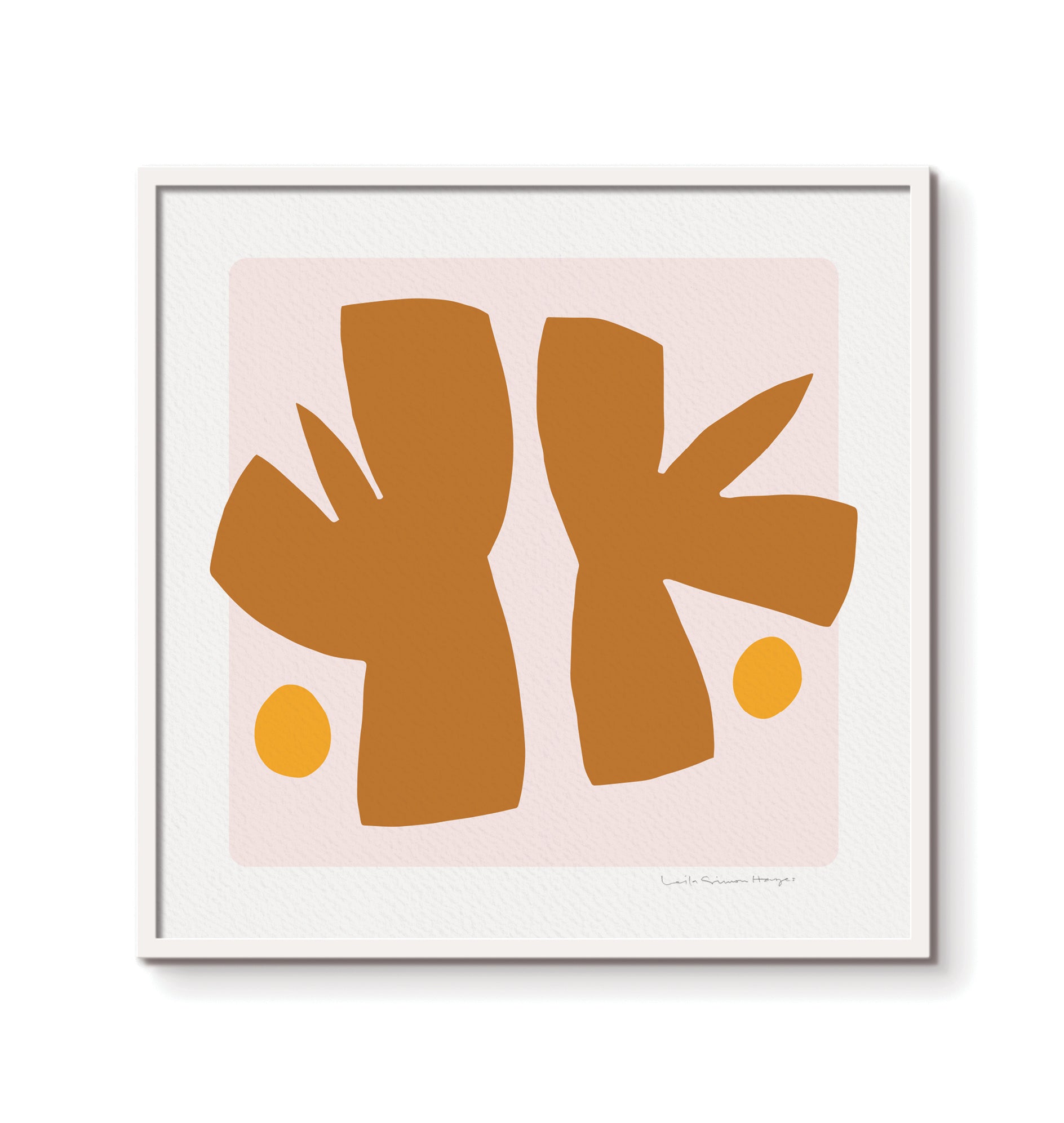 Frond Friends, fine art print, brown