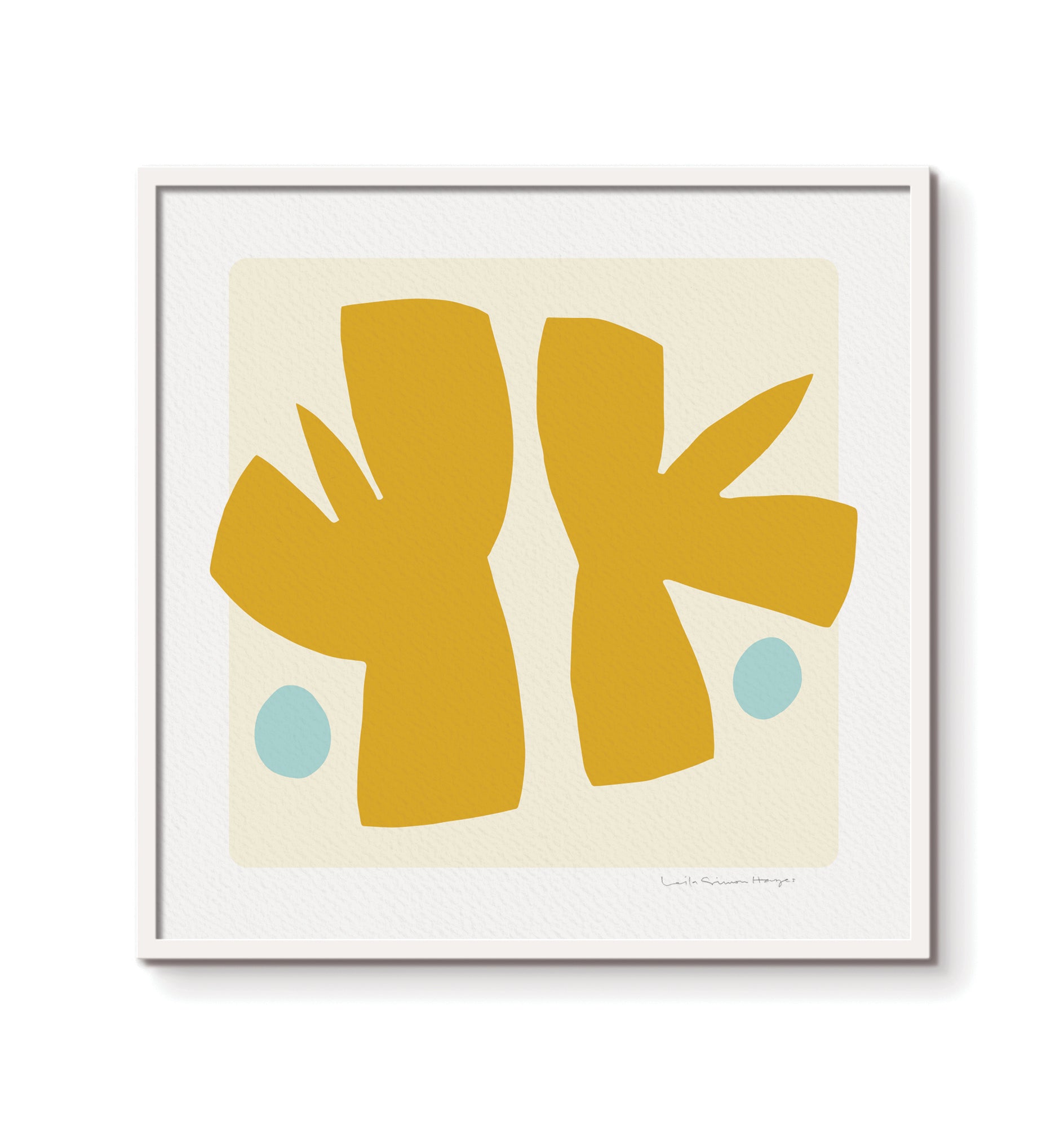 Frond Friends, fine art print, yellow