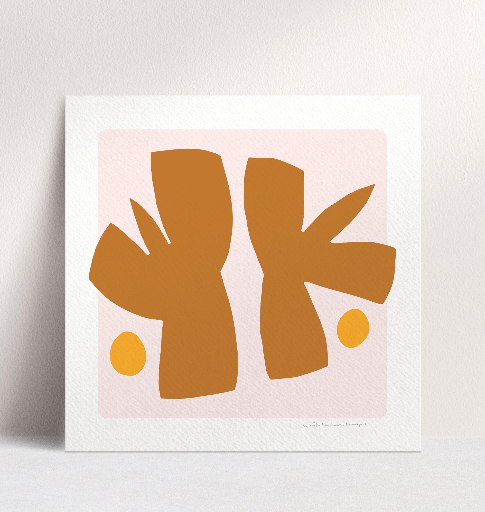 Frond Friends, fine art print, brown