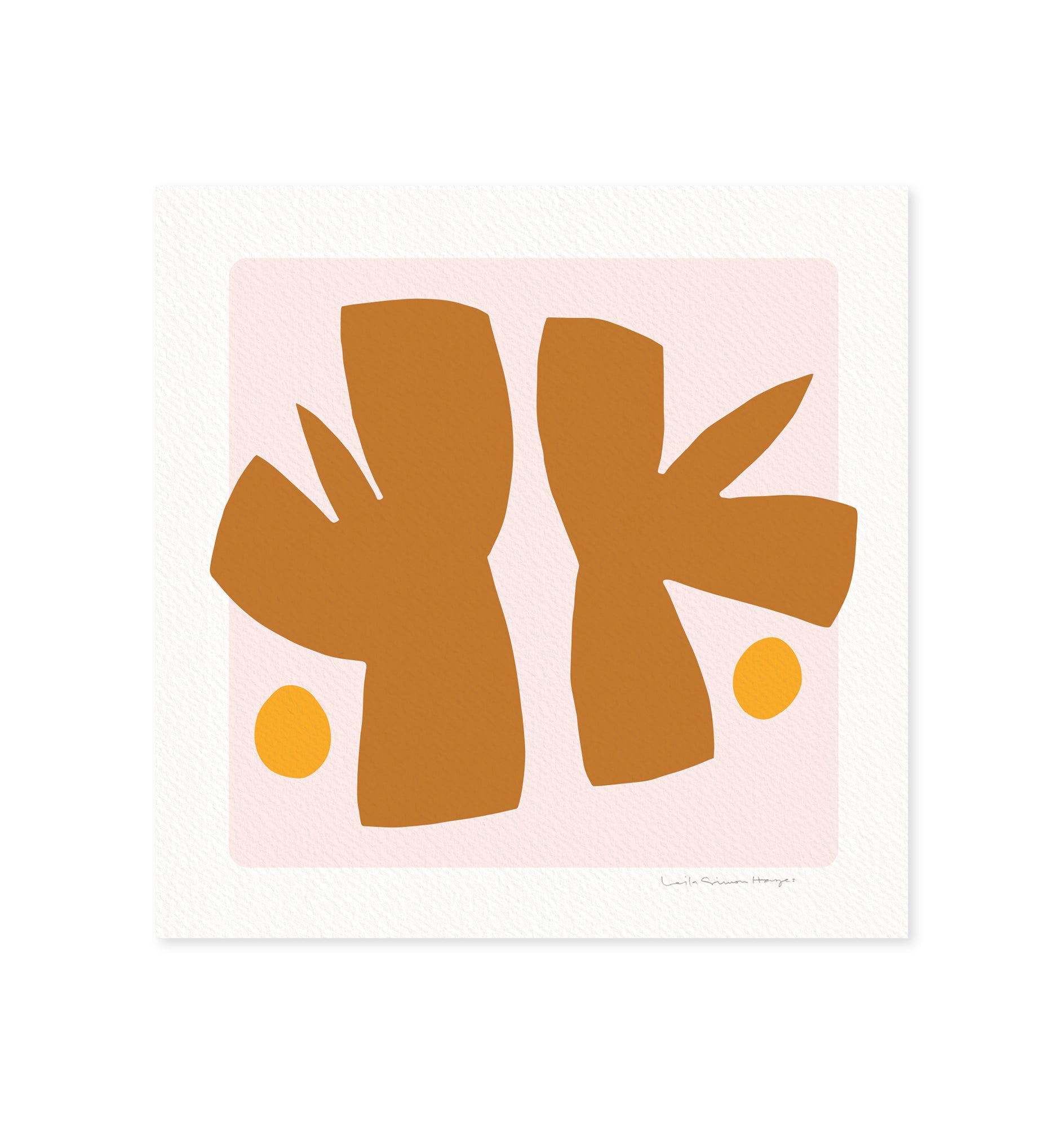 Frond Friends, fine art print, brown