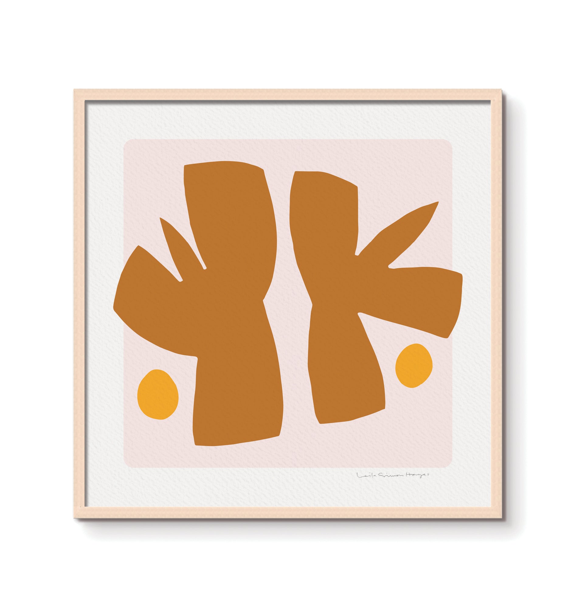 Frond Friends, fine art print, brown