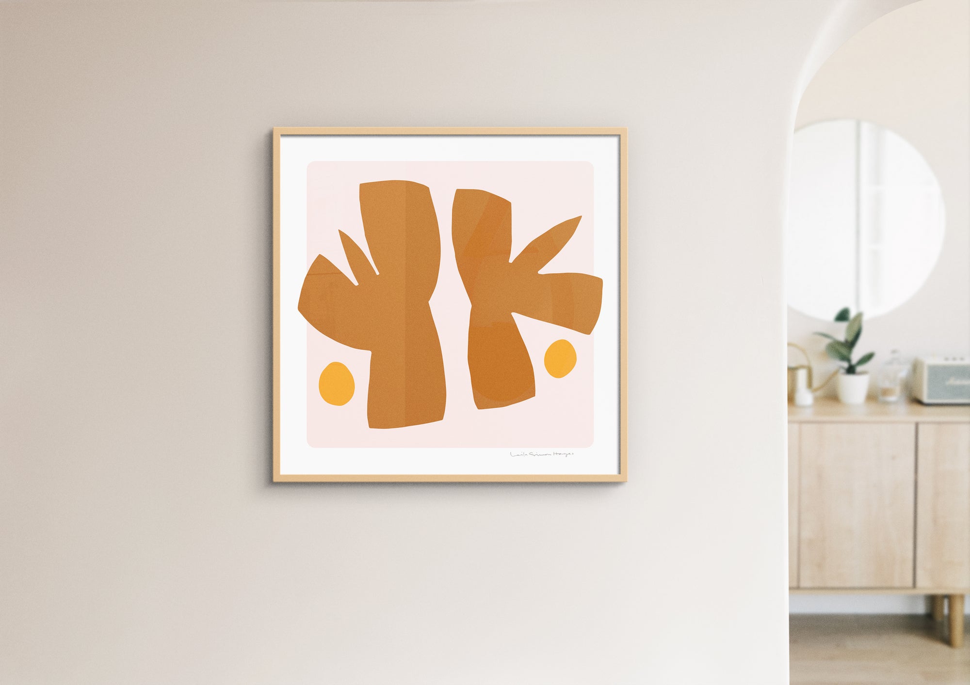 Frond Friends, fine art print, brown