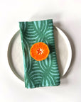 Summer Weave linen napkin, green