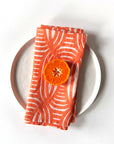 Summer Weave linen napkin, coral