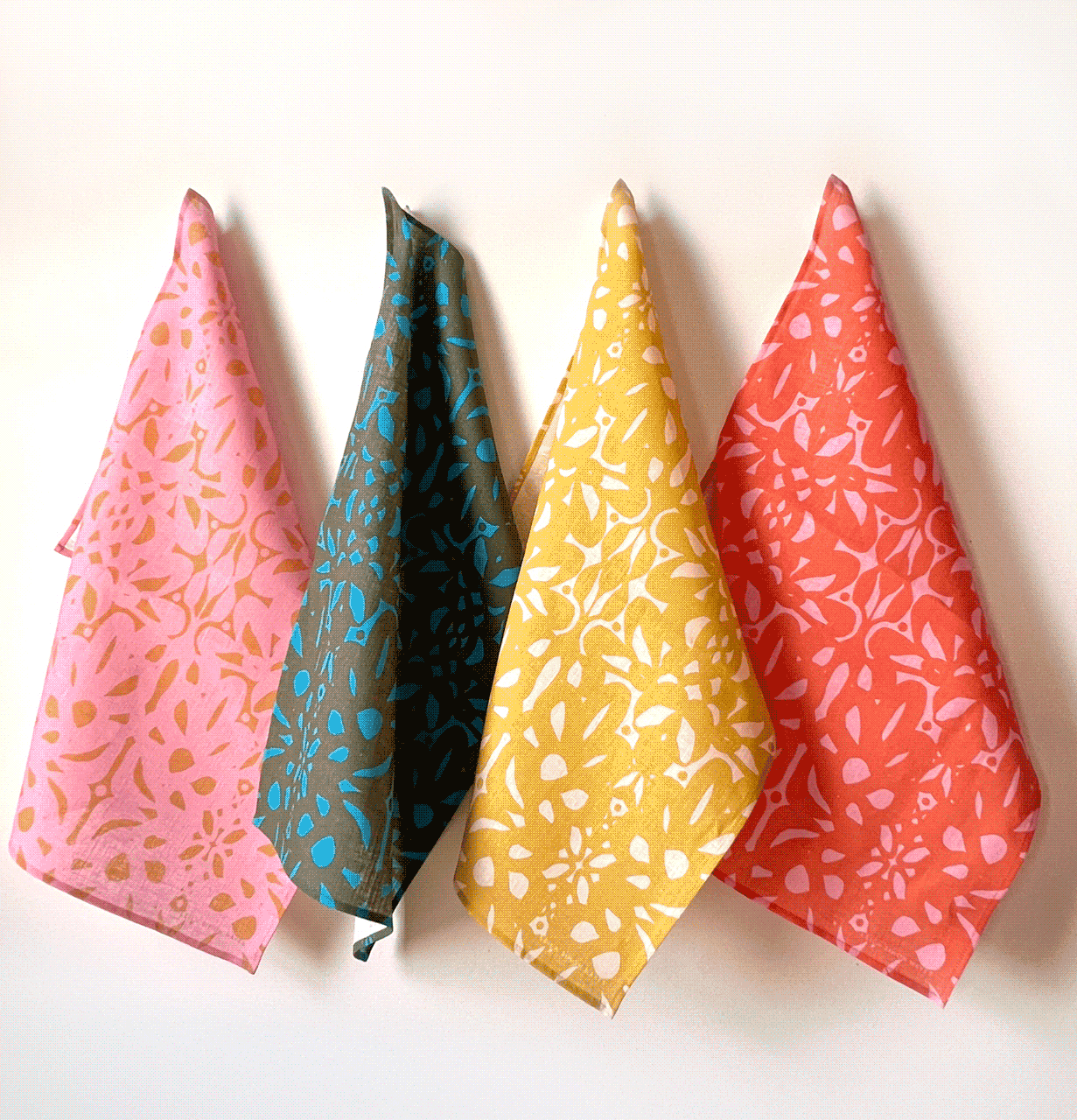 Trellis Tea Towel, blue