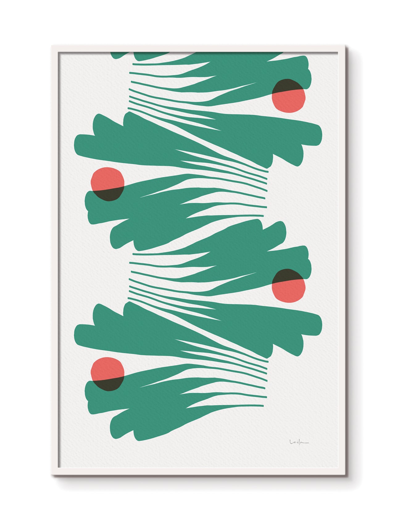 Pearl Fold, fine art print, green