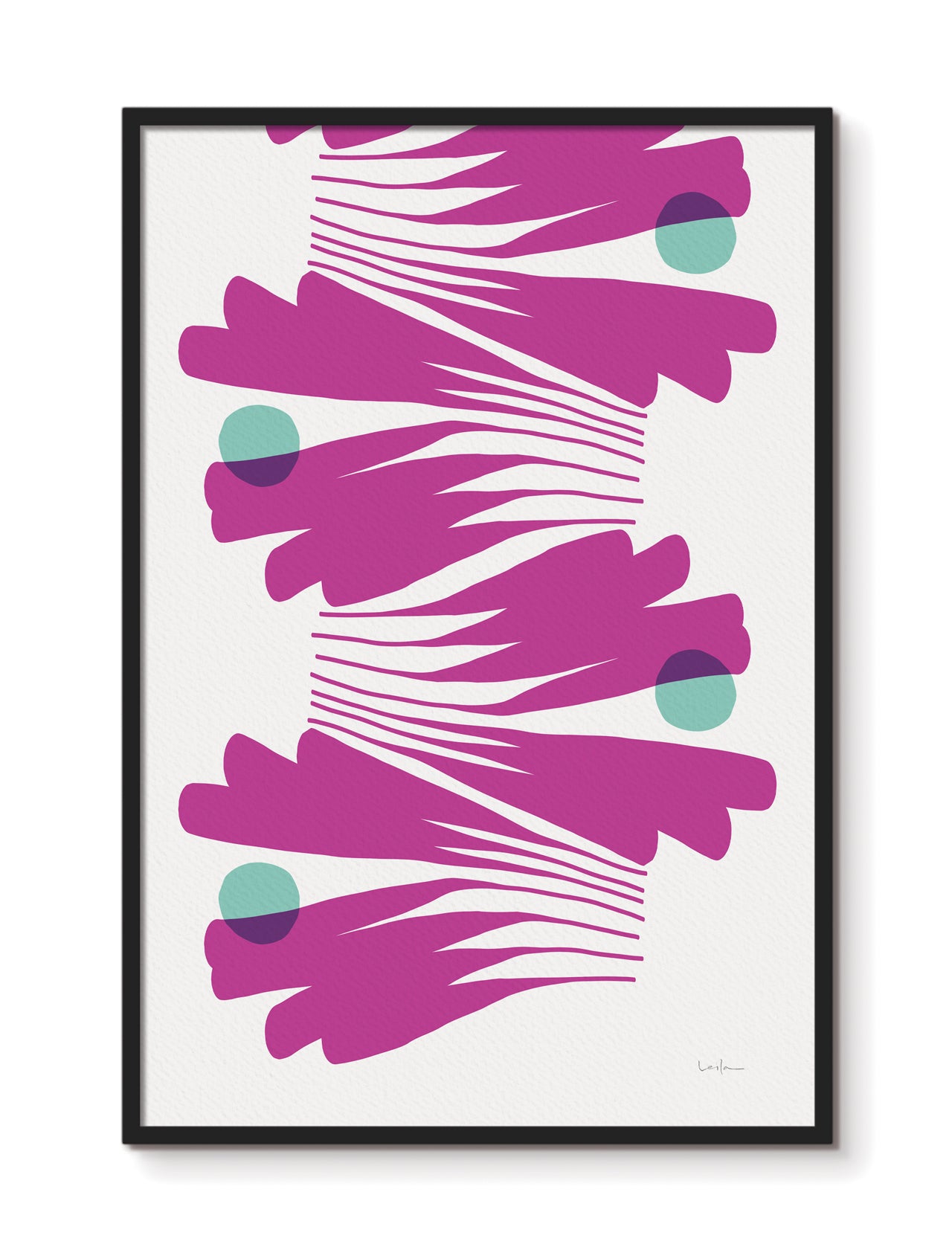 Pearl Fold, fine art print, magenta