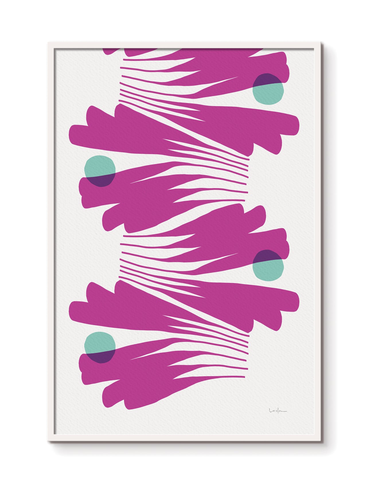 Pearl Fold, fine art print, magenta