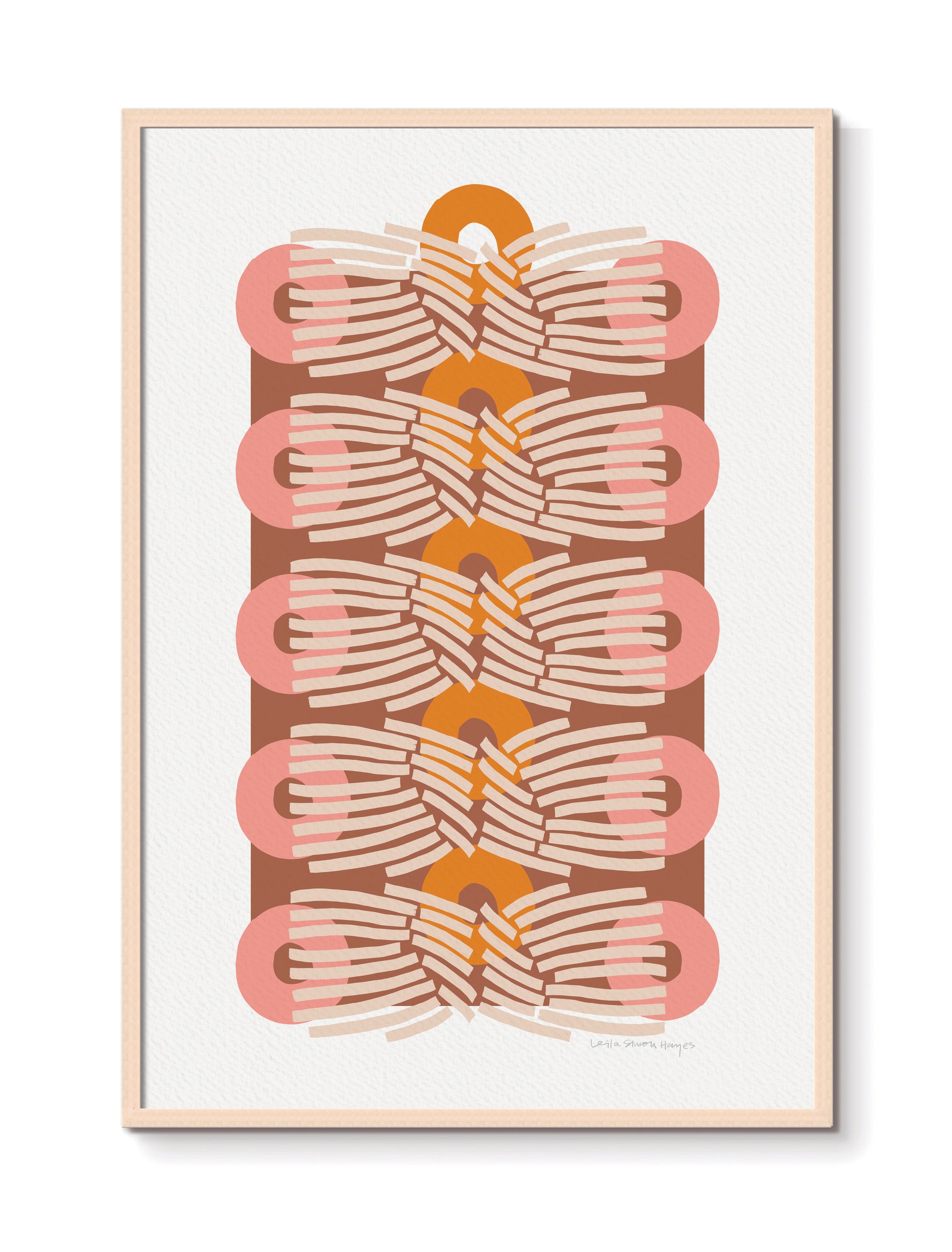Reaching Out Stacked, fine art print, brown