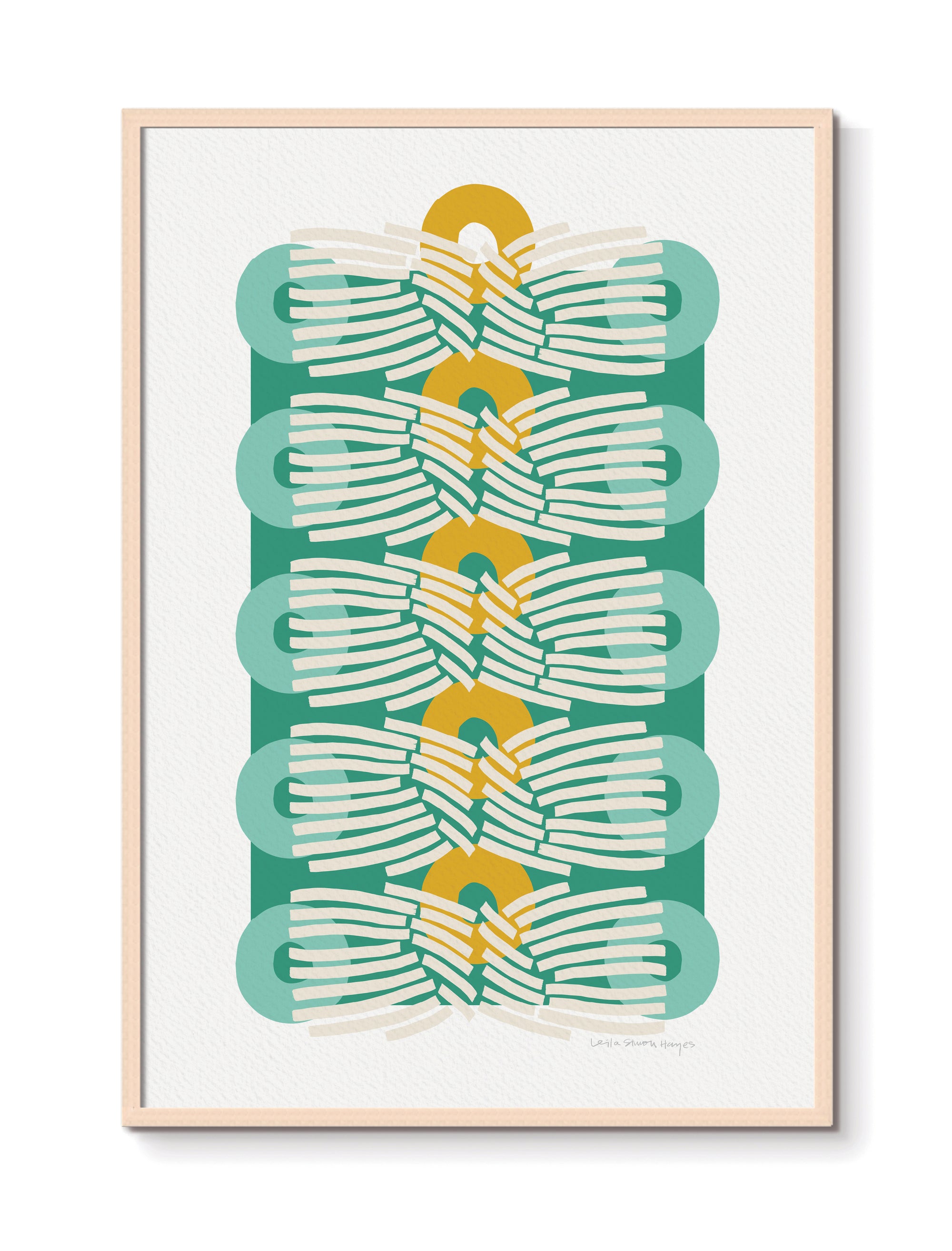 Reaching Out Stacked, fine art print, green