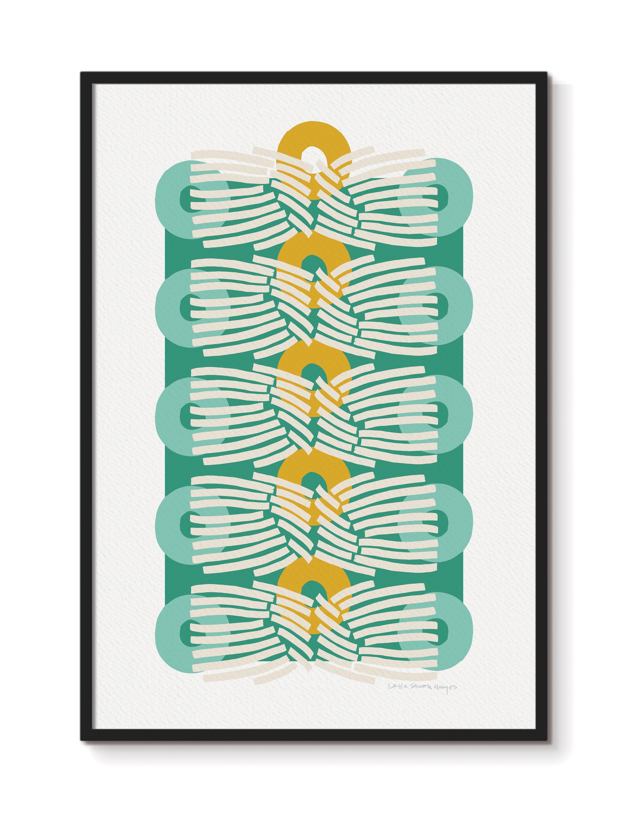 Reaching Out Stacked, fine art print, green
