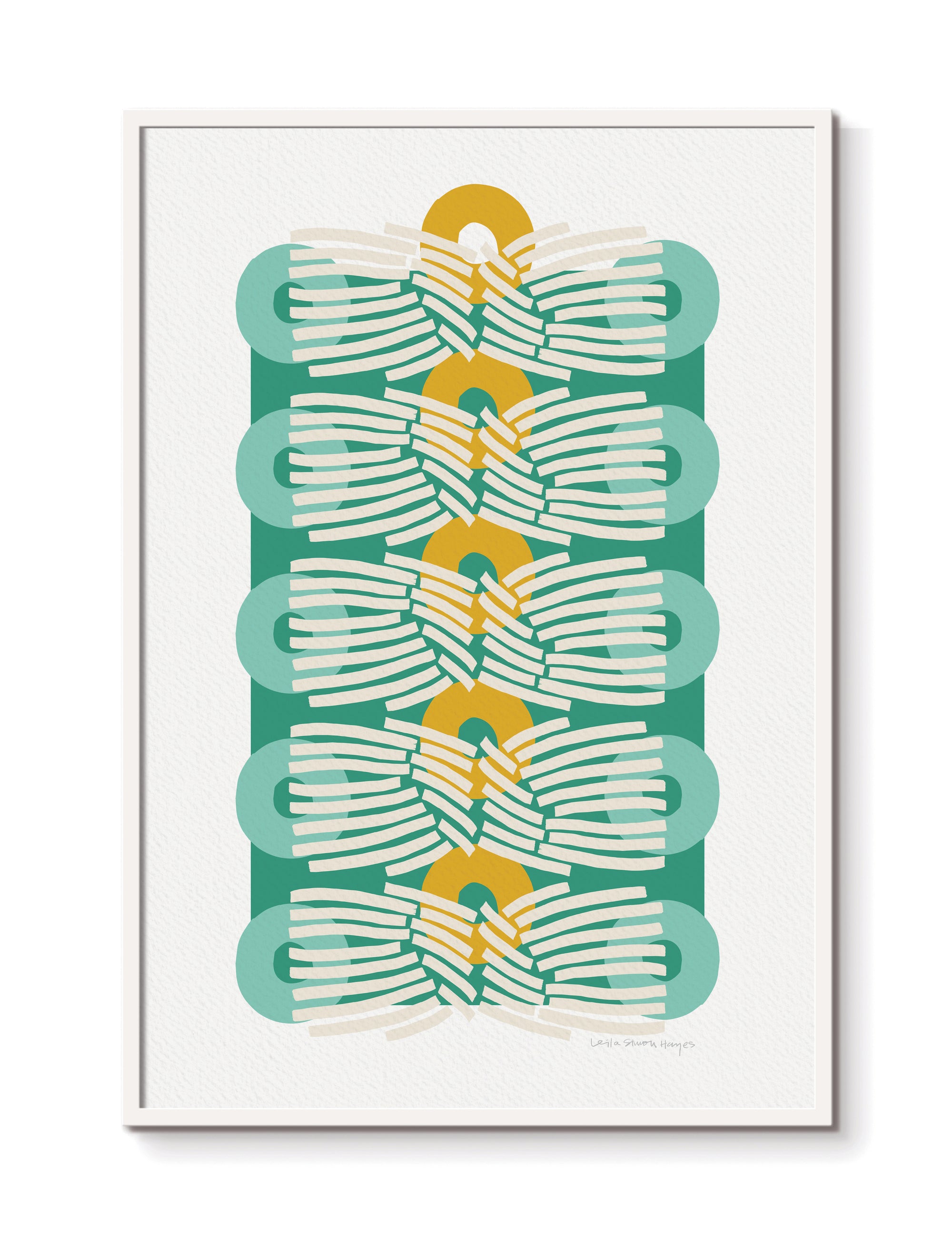 Reaching Out Stacked, fine art print, green