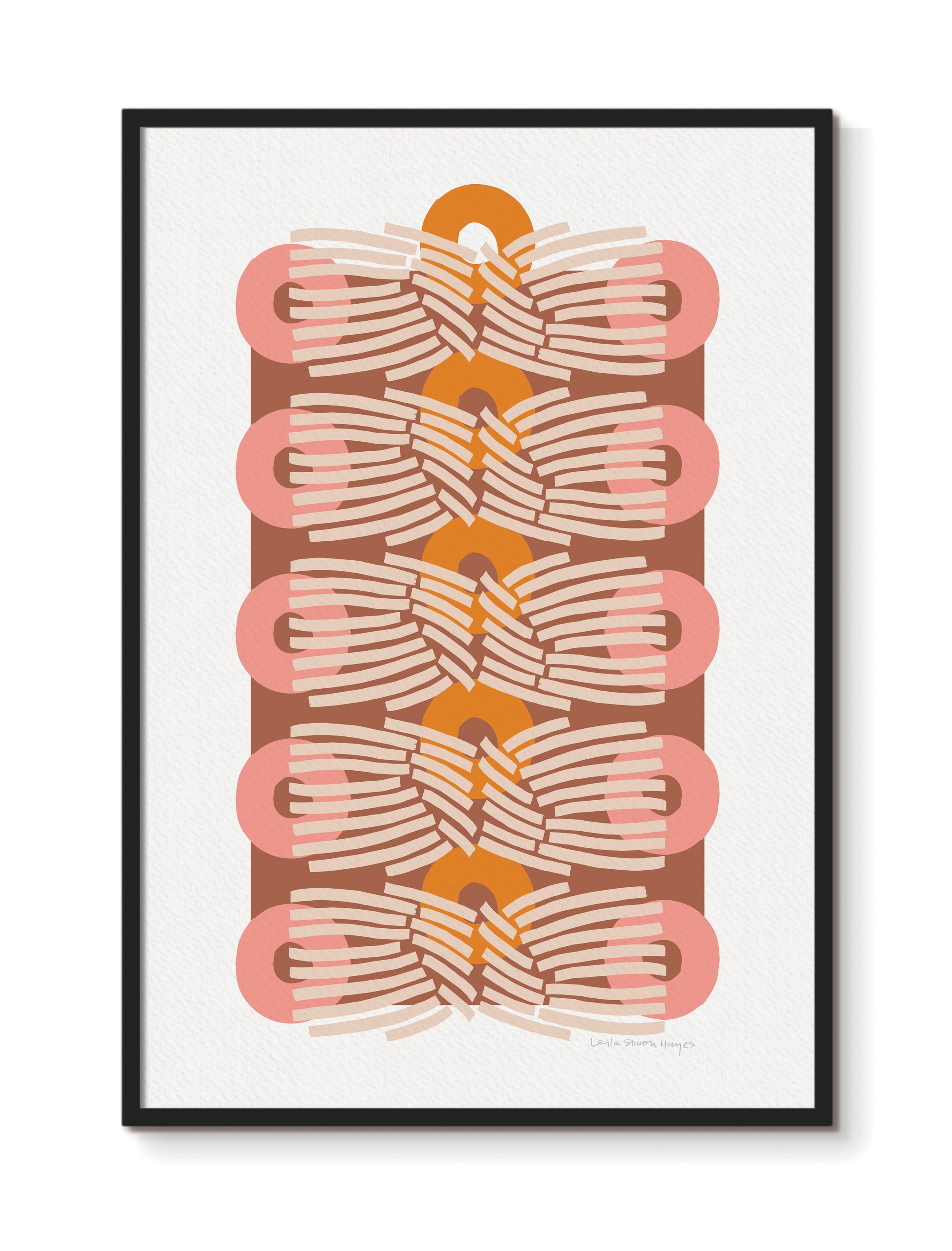 Reaching Out Stacked, fine art print, brown