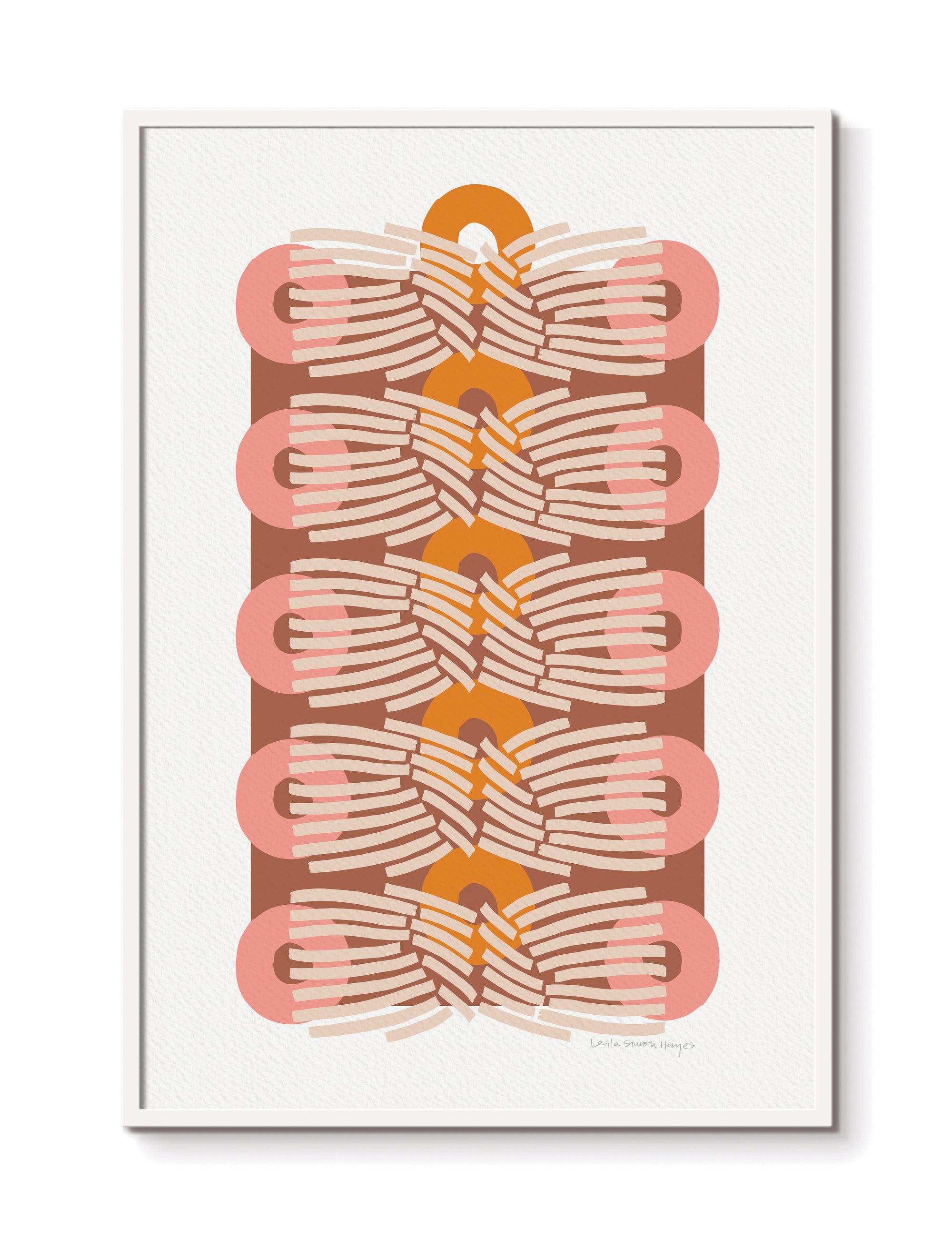Reaching Out Stacked, fine art print, brown