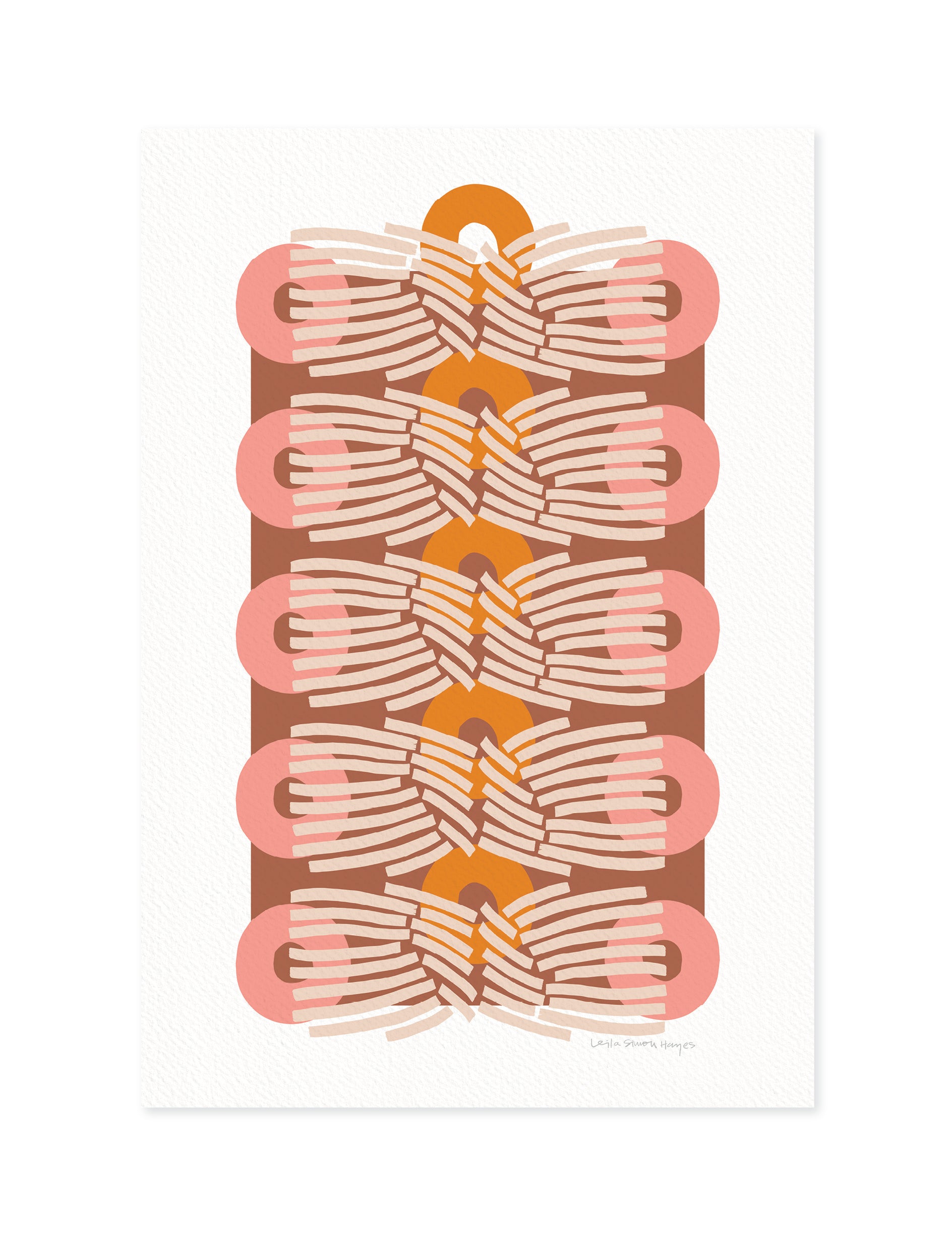 Reaching Out Stacked, fine art print, brown