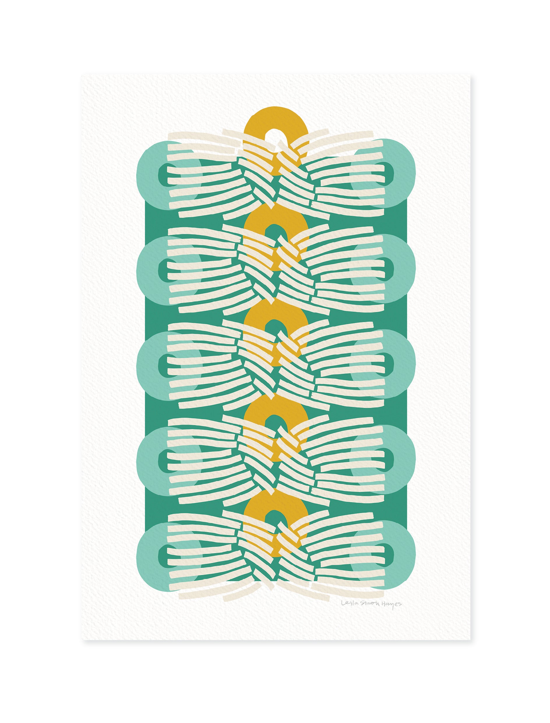 Reaching Out Stacked, fine art print, green