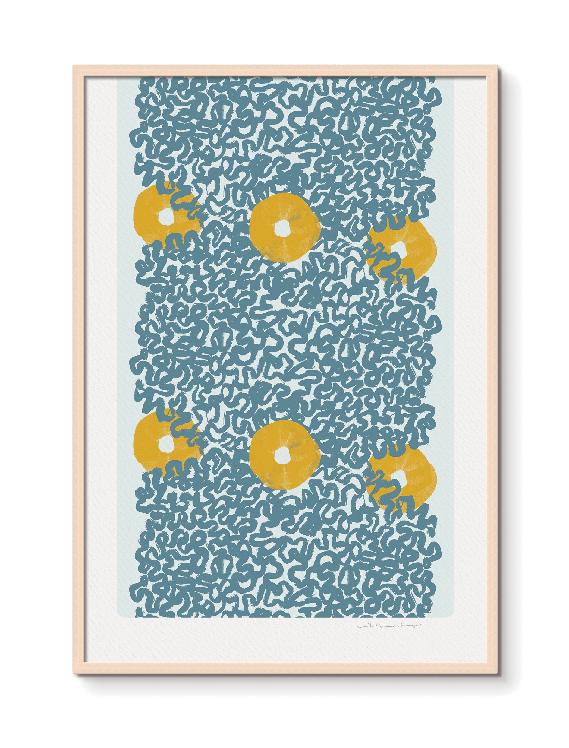 Surround Linked, fine art print, blue