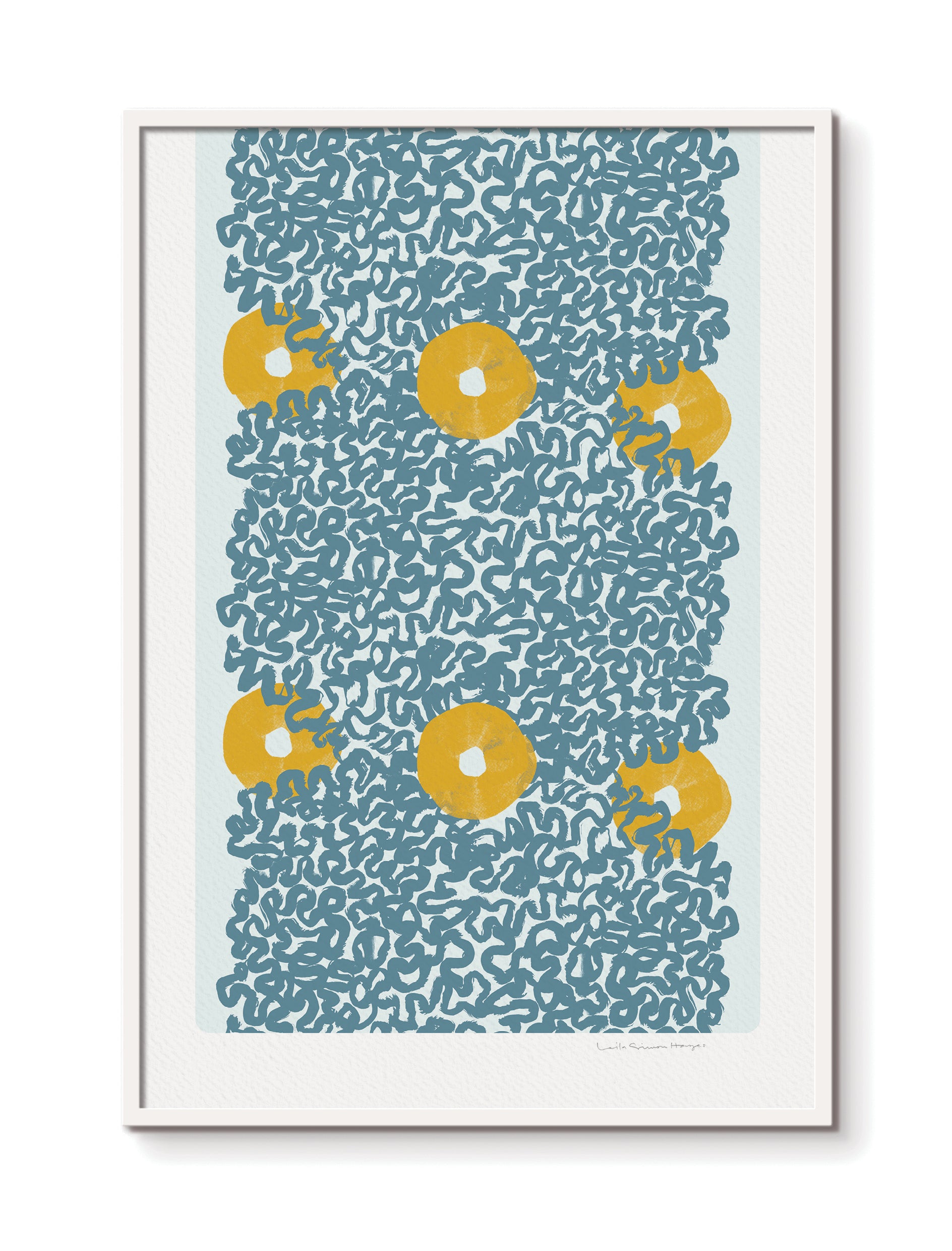 Surround Linked, fine art print, blue