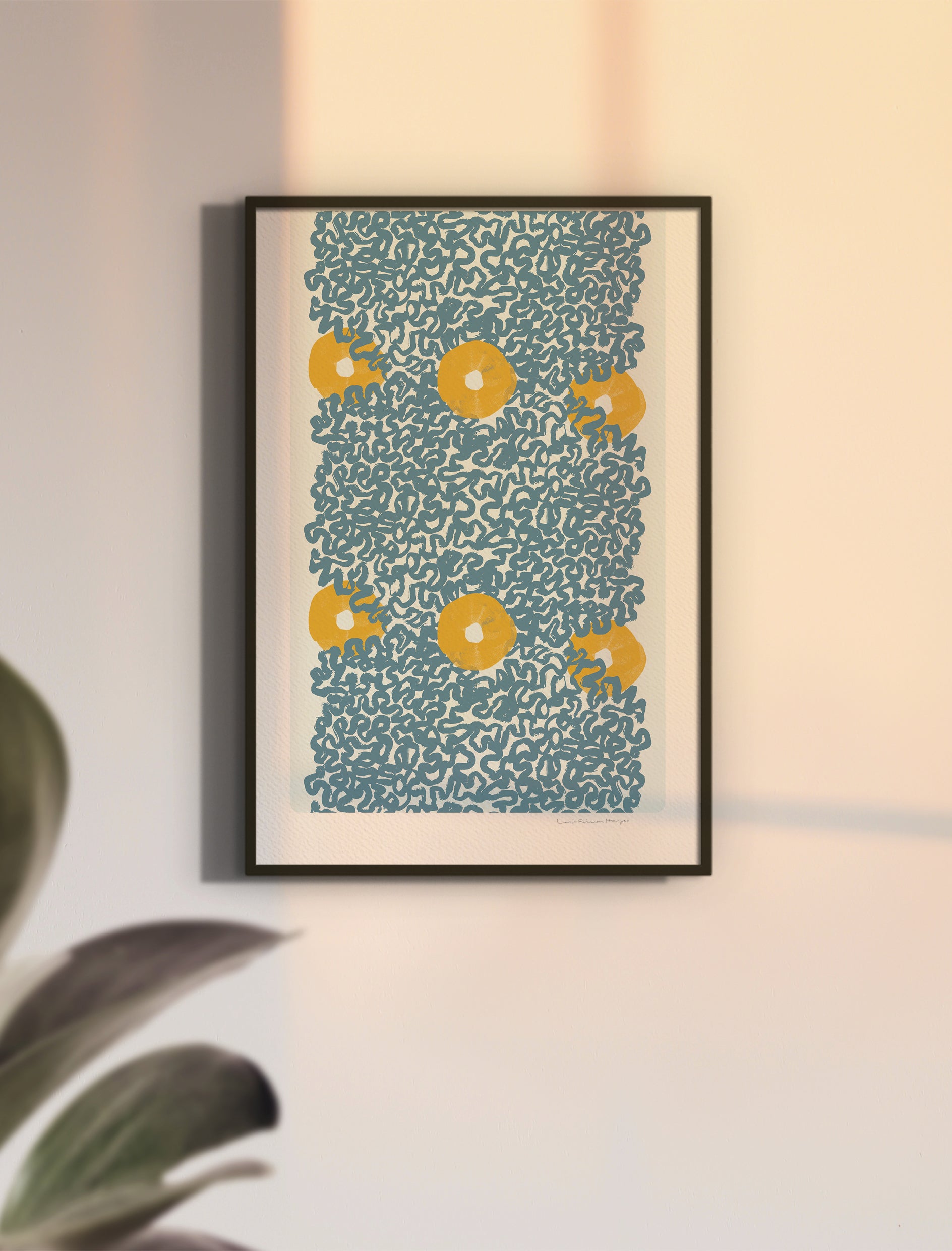 Surround Linked, fine art print, blue